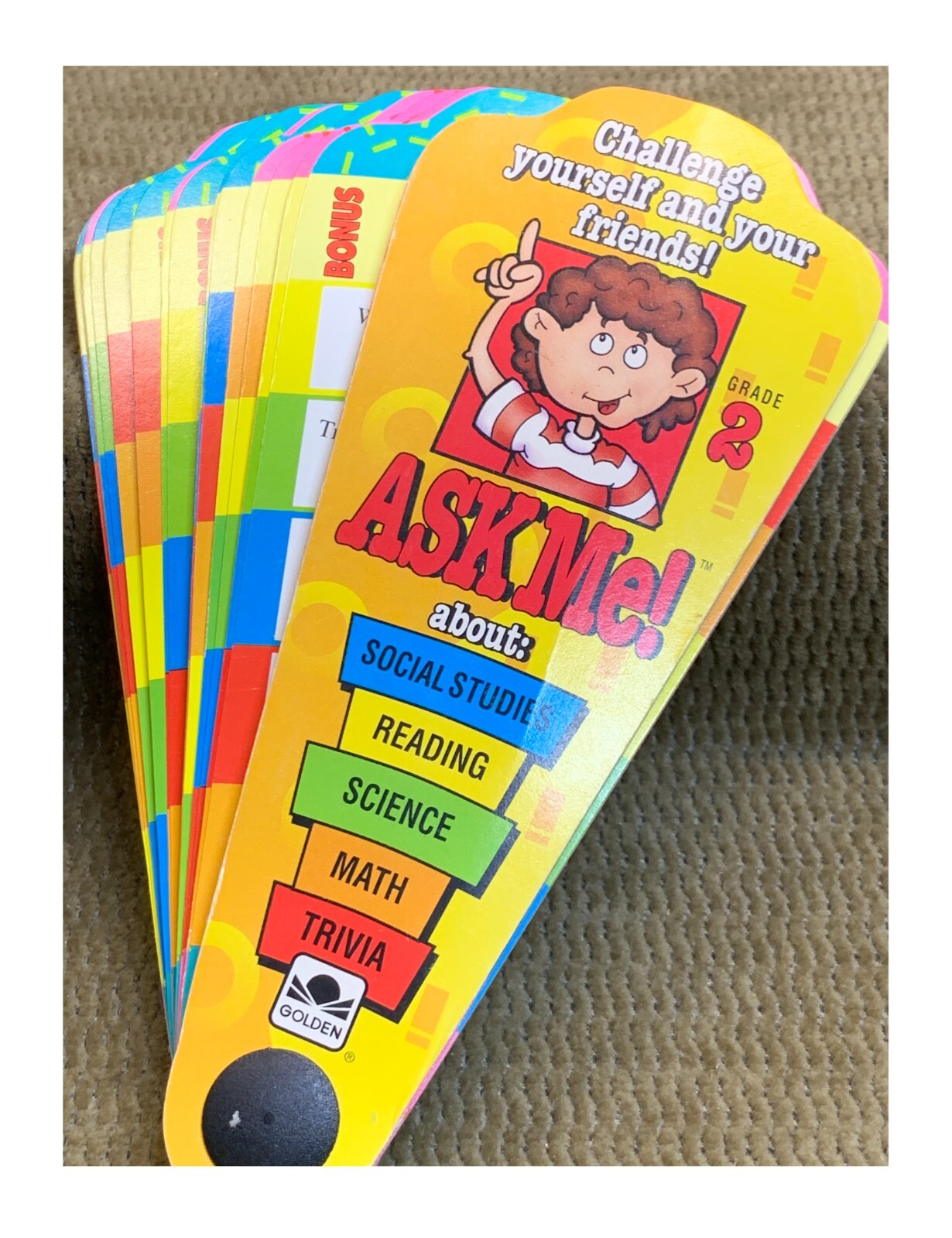 1992 VINTAGE BRAIN QUEST QUESTIONS & ANSWERS GOLDEN’S ASK ME! LEARNING GRADE 2