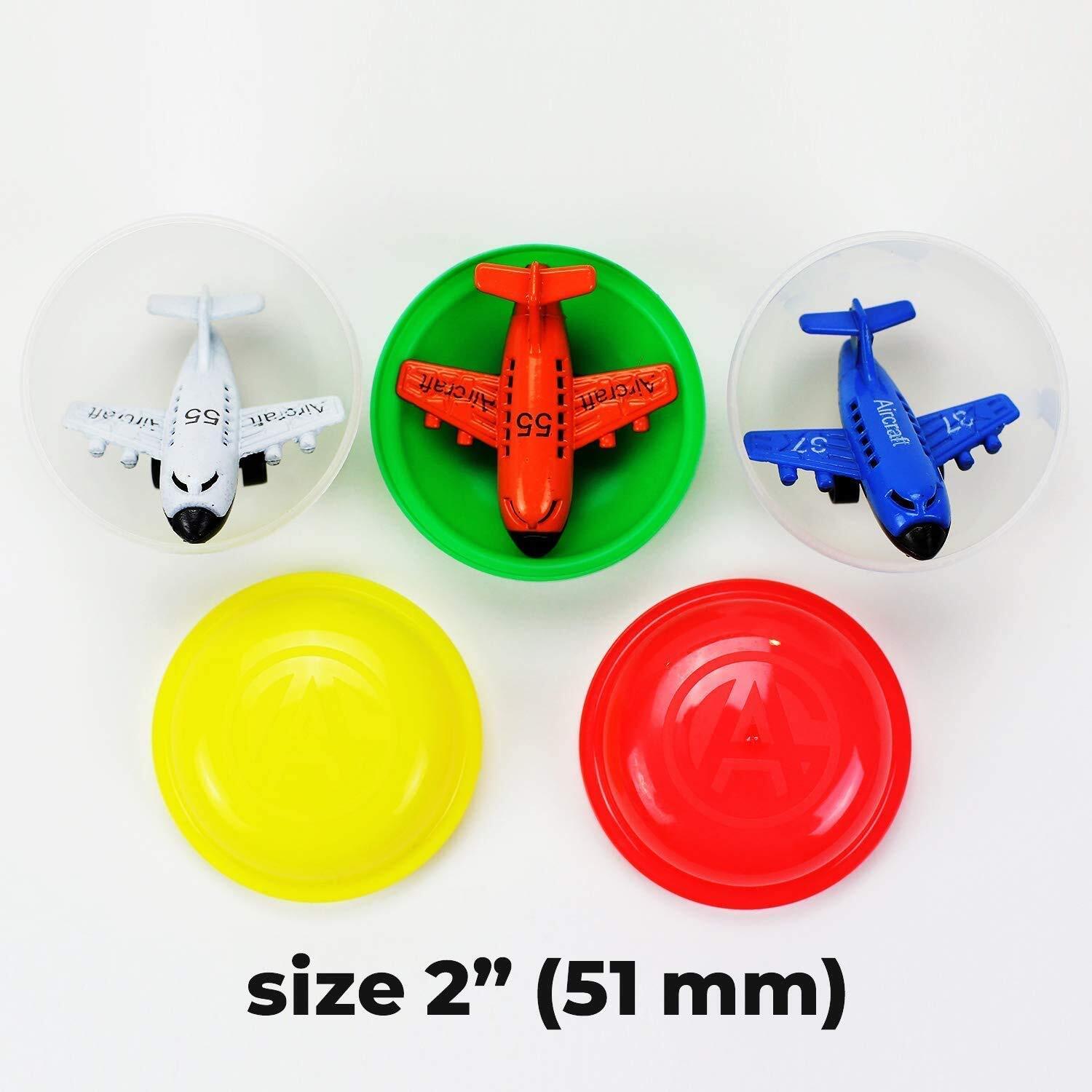 2” Frosty-Clear Acorn Capsules 30 Pcs Assorted Colors Plastic Capsules for Toys