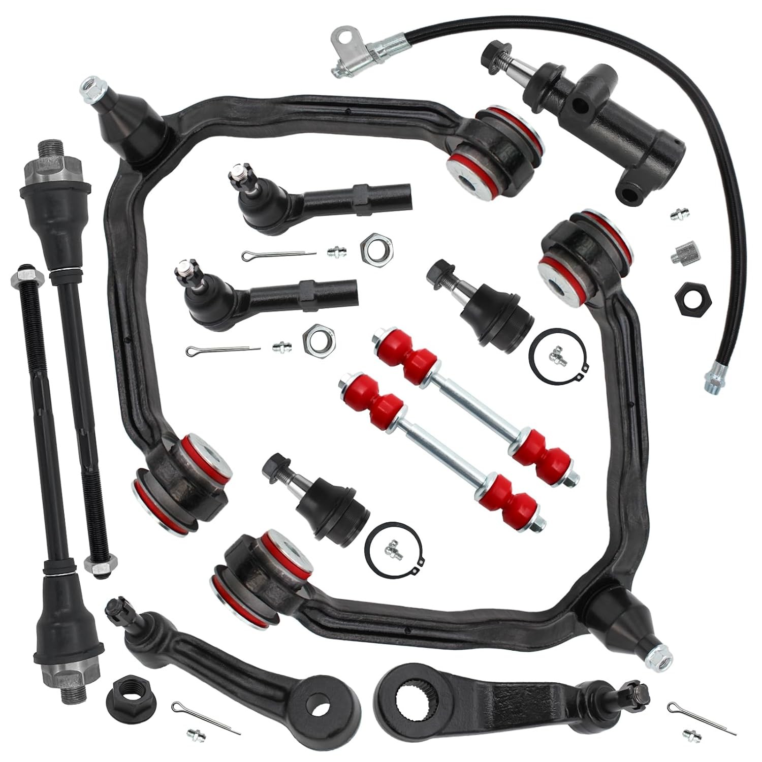 13pc 4WD Front End Suspension Upper Control Arm Kit with Polyurethane for Chevy