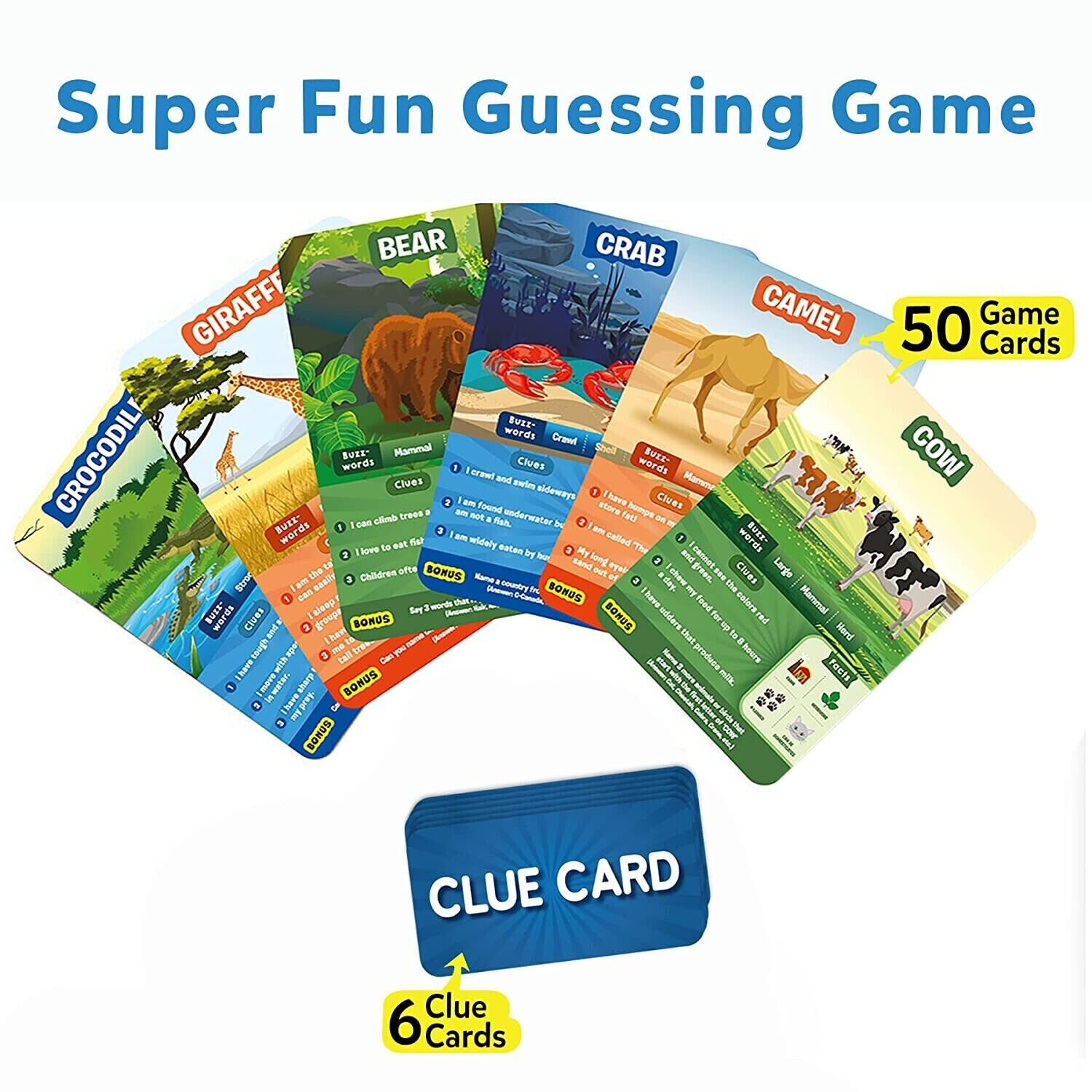 Skillmatics Card Game : Guess in 10 Animal Kingdom | Gifts for Ages 6 and Up |