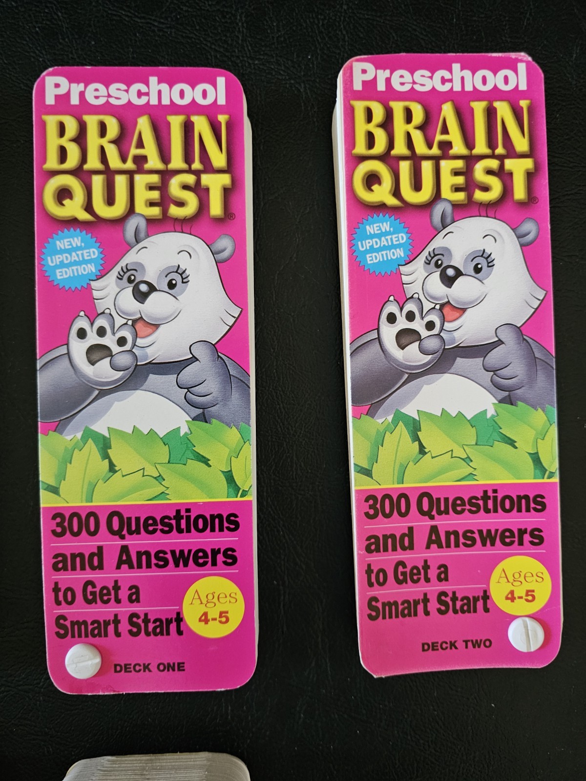 Brain Quest Lot 3 Sets: Threes, Preschool, Kindergarten (Ages 3-6) Decks 1 & 2