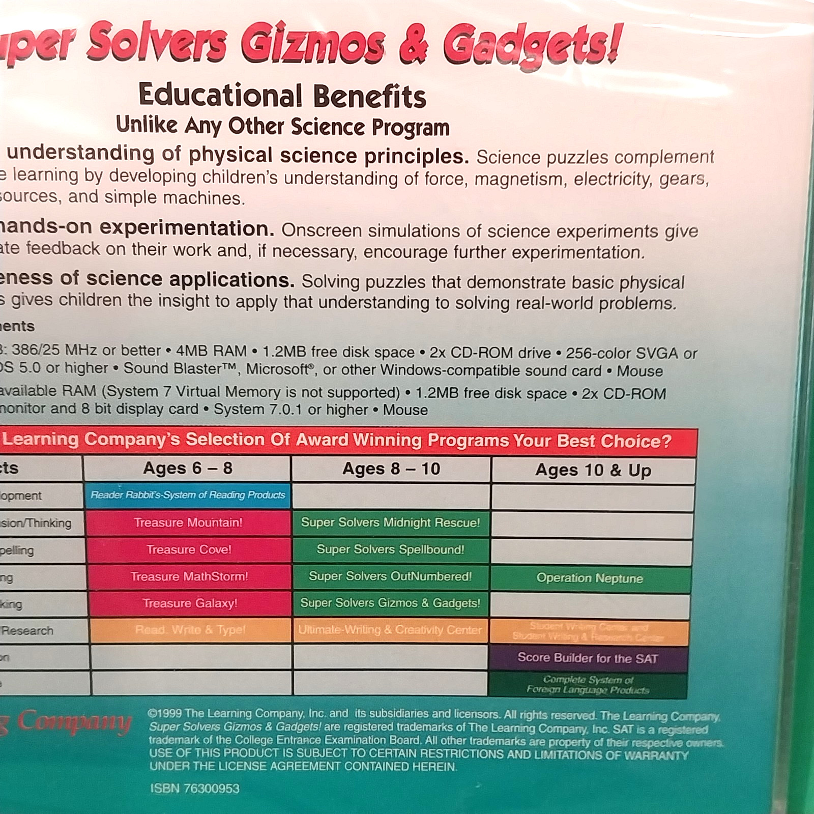 Gizmos & Gadgets! Super Solvers PC Mac Game NEW The Learning Company Educational