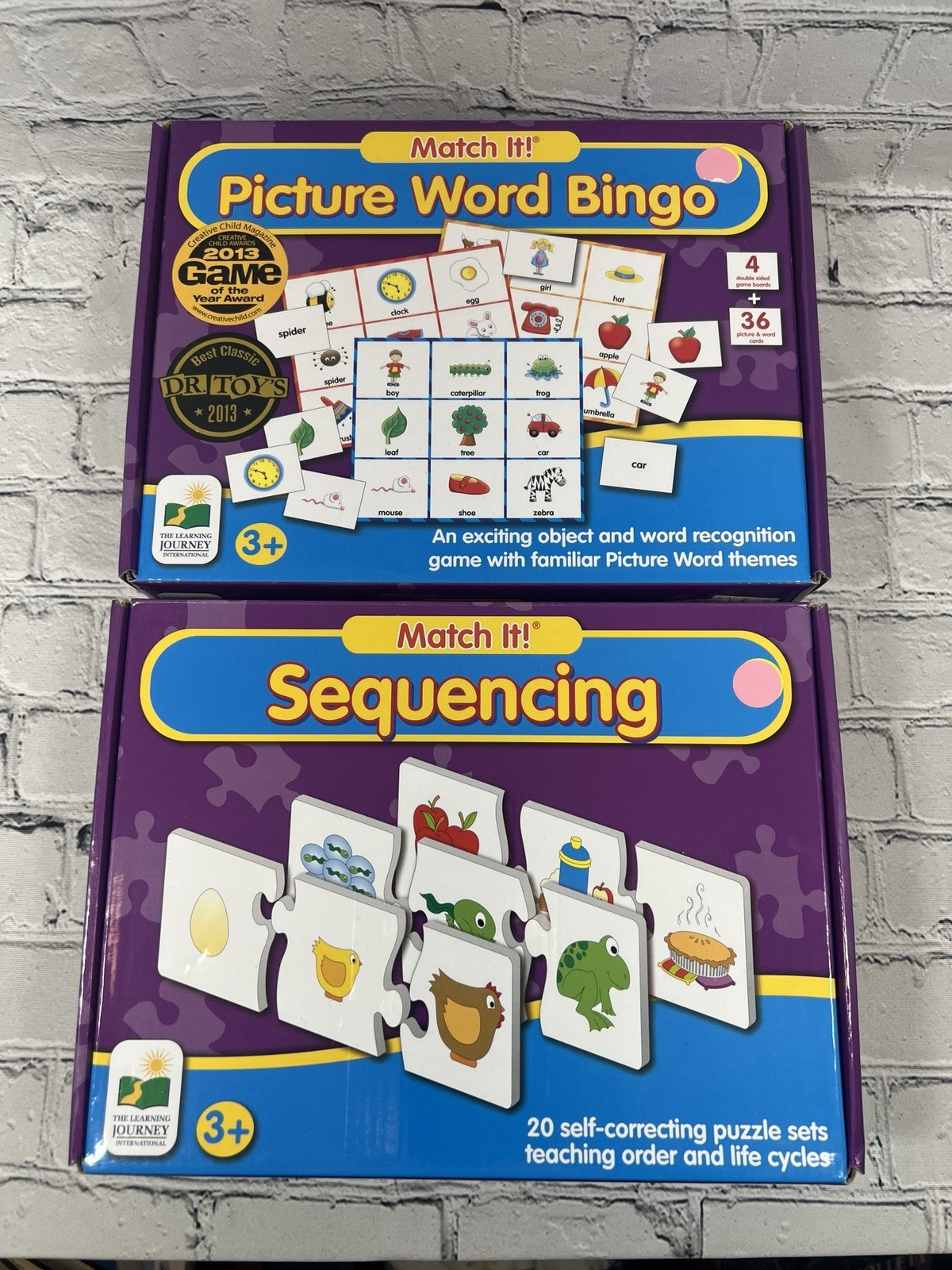 Learning Journey Match It! Sequencing & Picture Word Bingo Puzzle Educational
