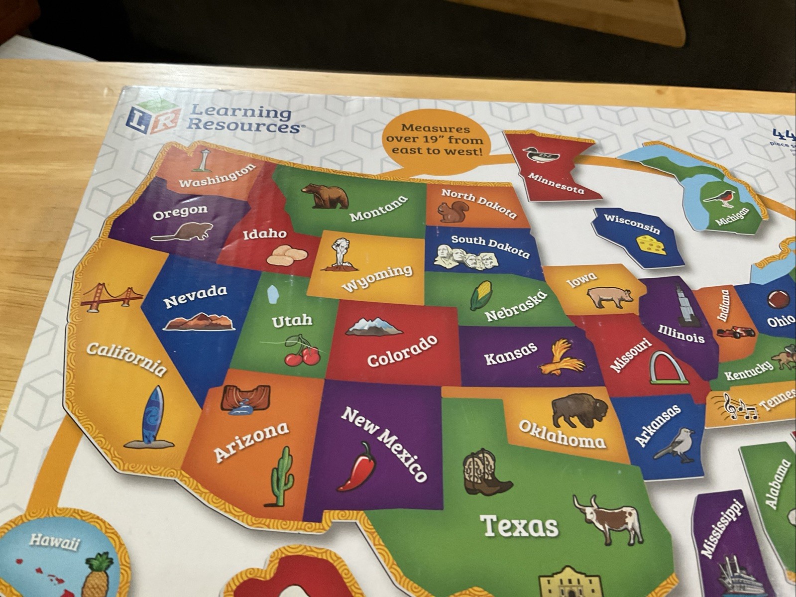 Learning Resources Magnetic US Map Puzzle Fun Geography for Kids United States