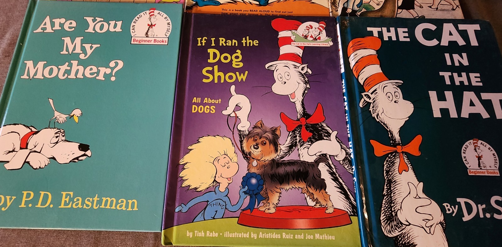 10 Dr. Seuss Beginner Books One Fish Cat Hat Nest Kind Fox My Mother Show DOG B3