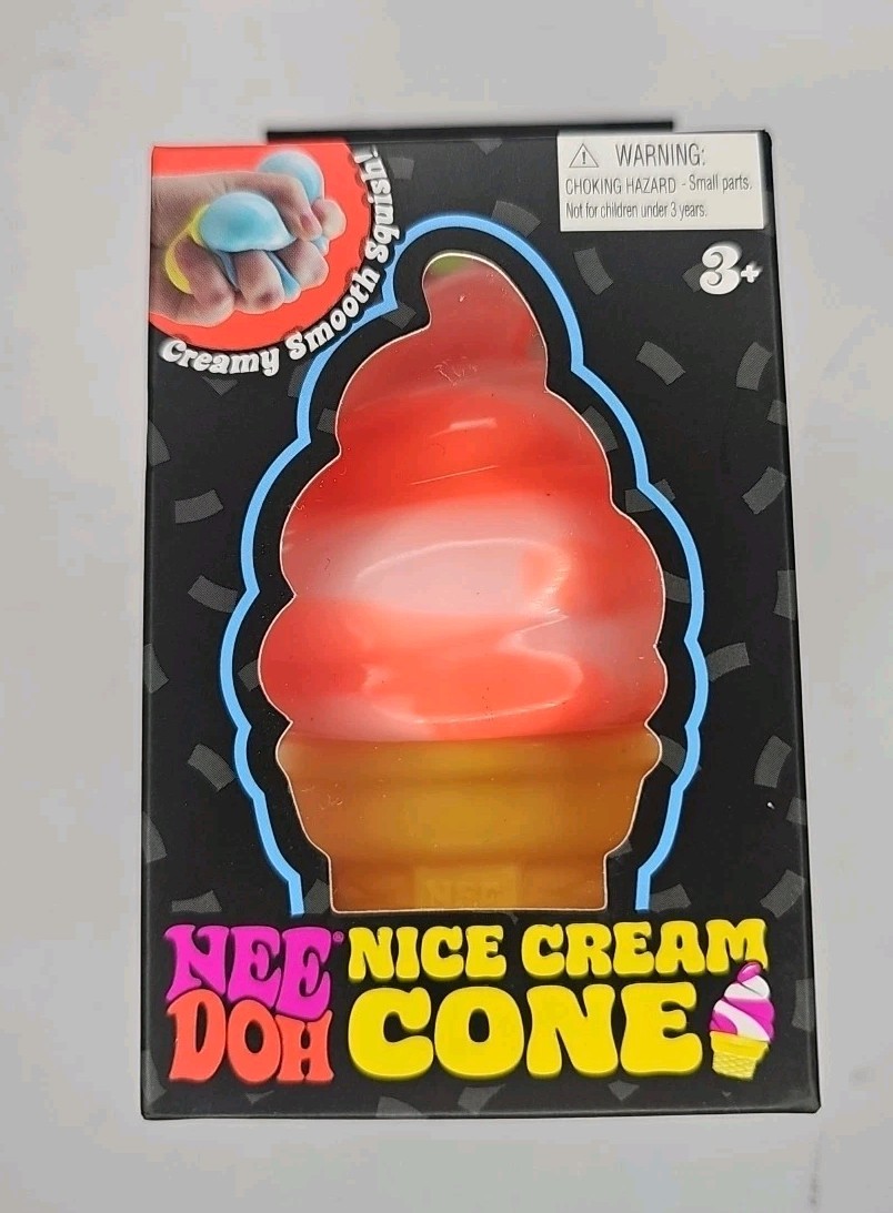 Schylling NeeDoh Nice Ice Cream Cone Squishy Orange Viral TikTok