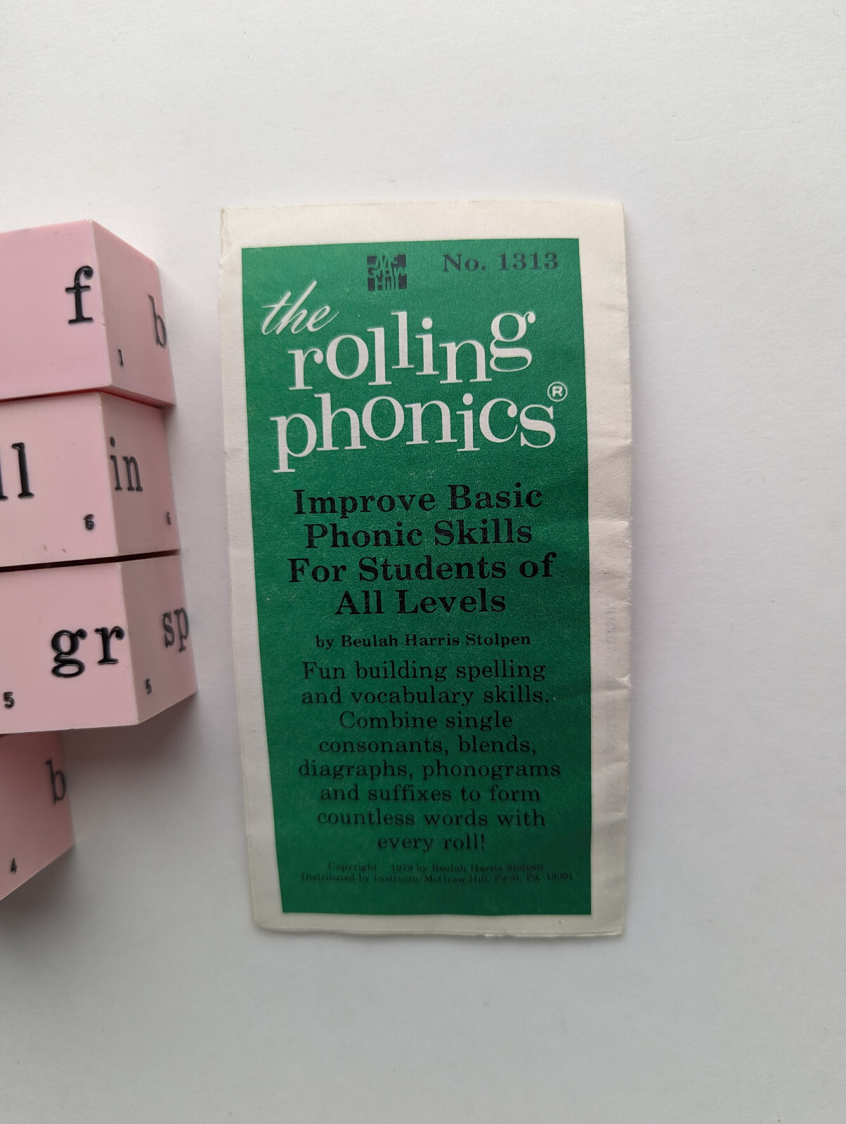 The Rolling Phonics Game by Beulah Harris Stolpen Improve Basic Phonic Skills