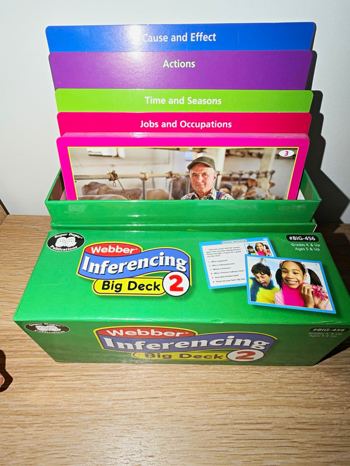 Webber Inferencing Big Deck 2 Photo Cards, 100 5×7, BIG-456, Ages 8+, Green