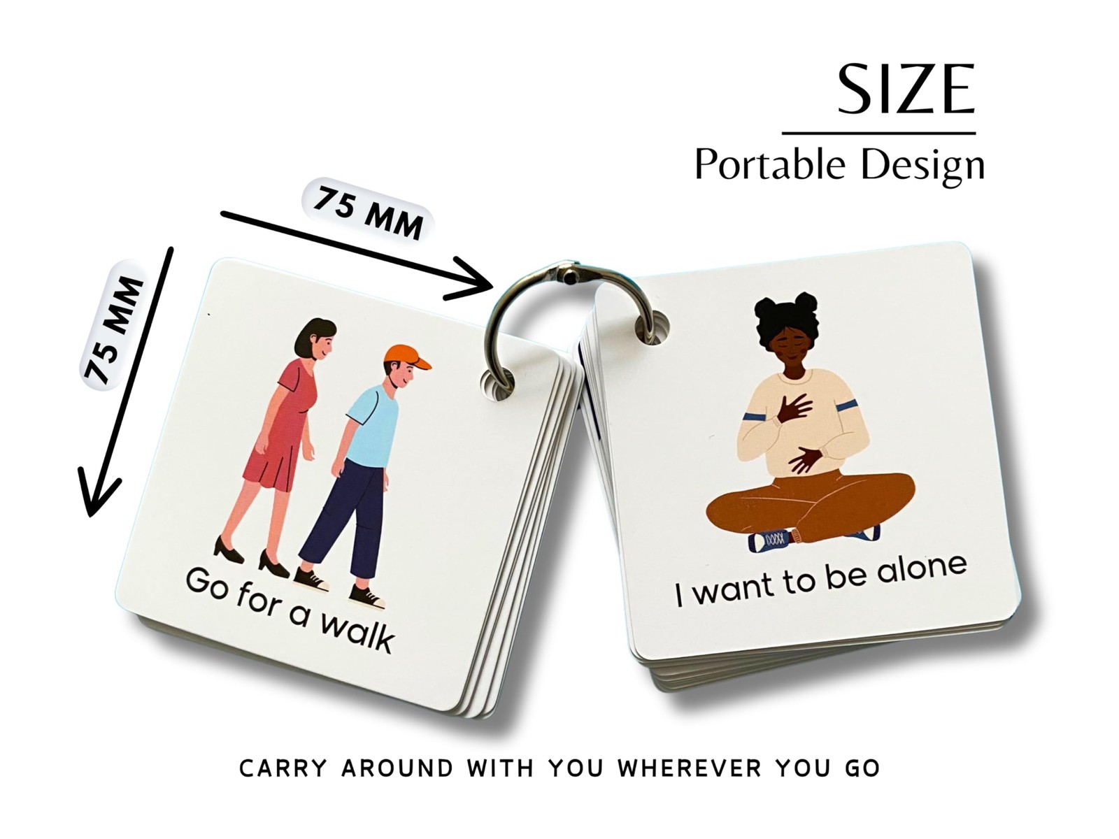 Plastic Communication Cards for Non Verbal Children and Adults with Autism, S…