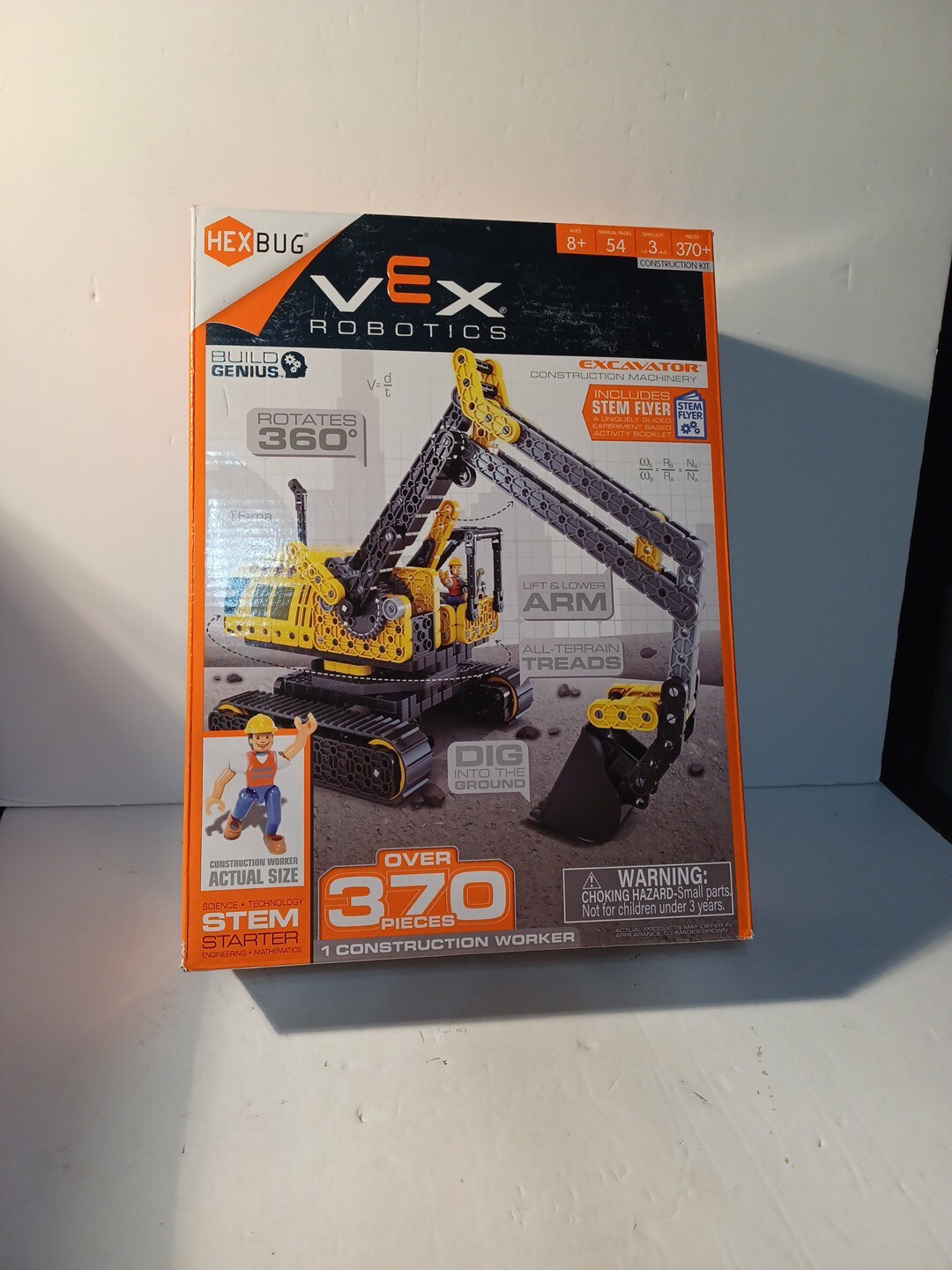 Hexbug Vex Robotic EXCLUSIVE Excavator 370 Pieces W/ Construction Worker Ages 8+