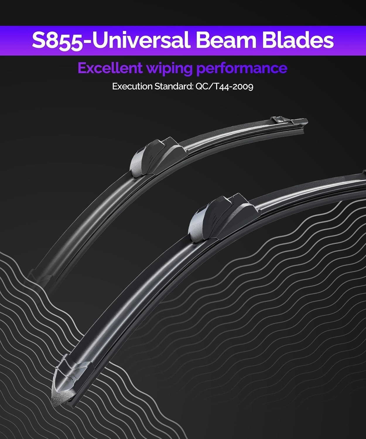 OEM QUALITY Premium All-Season Windshield Wiper Blades,Pack of 2 Durable Stab…
