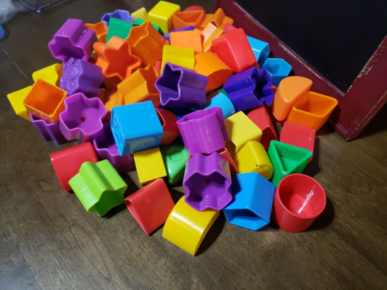 Plastic Shapes Fisher Price Playskool Little Tikes 70 Pcs Heart Star Moon Square