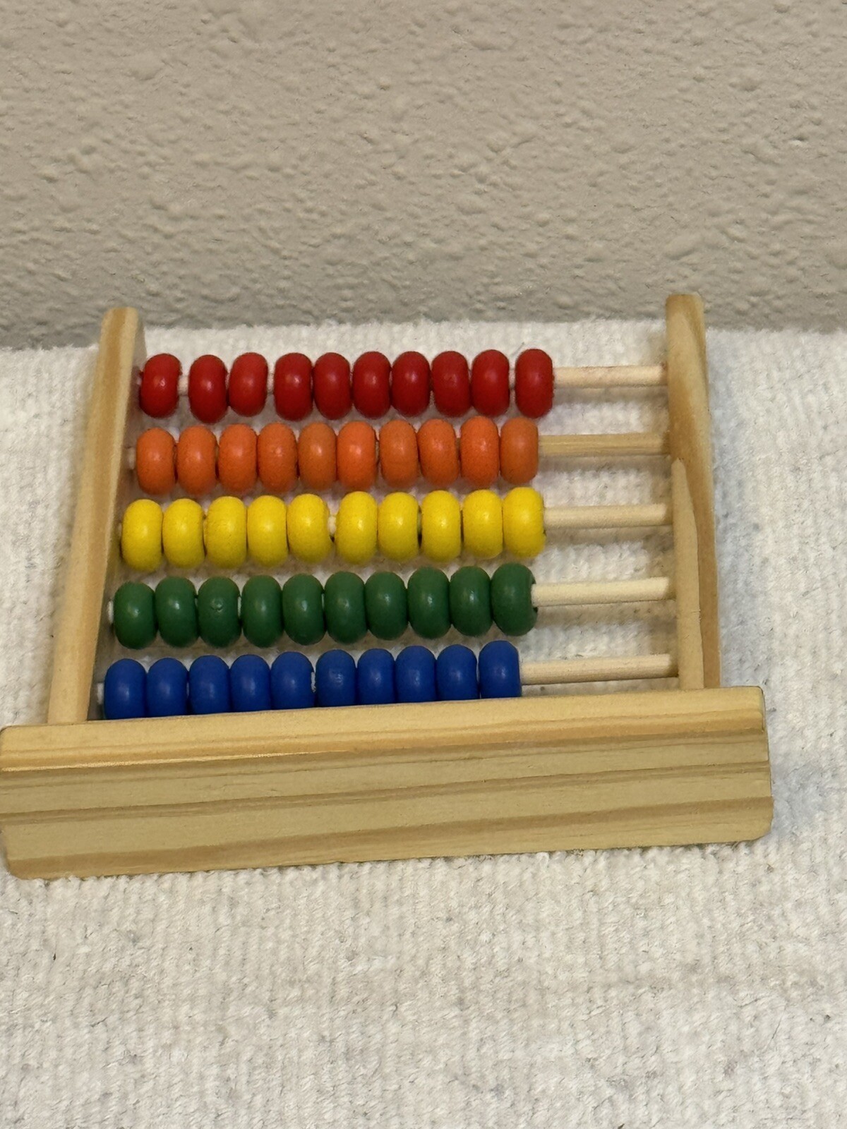 Abicus Wooden 50 Bead Counting Toy For Children Small 6 Inch Tall