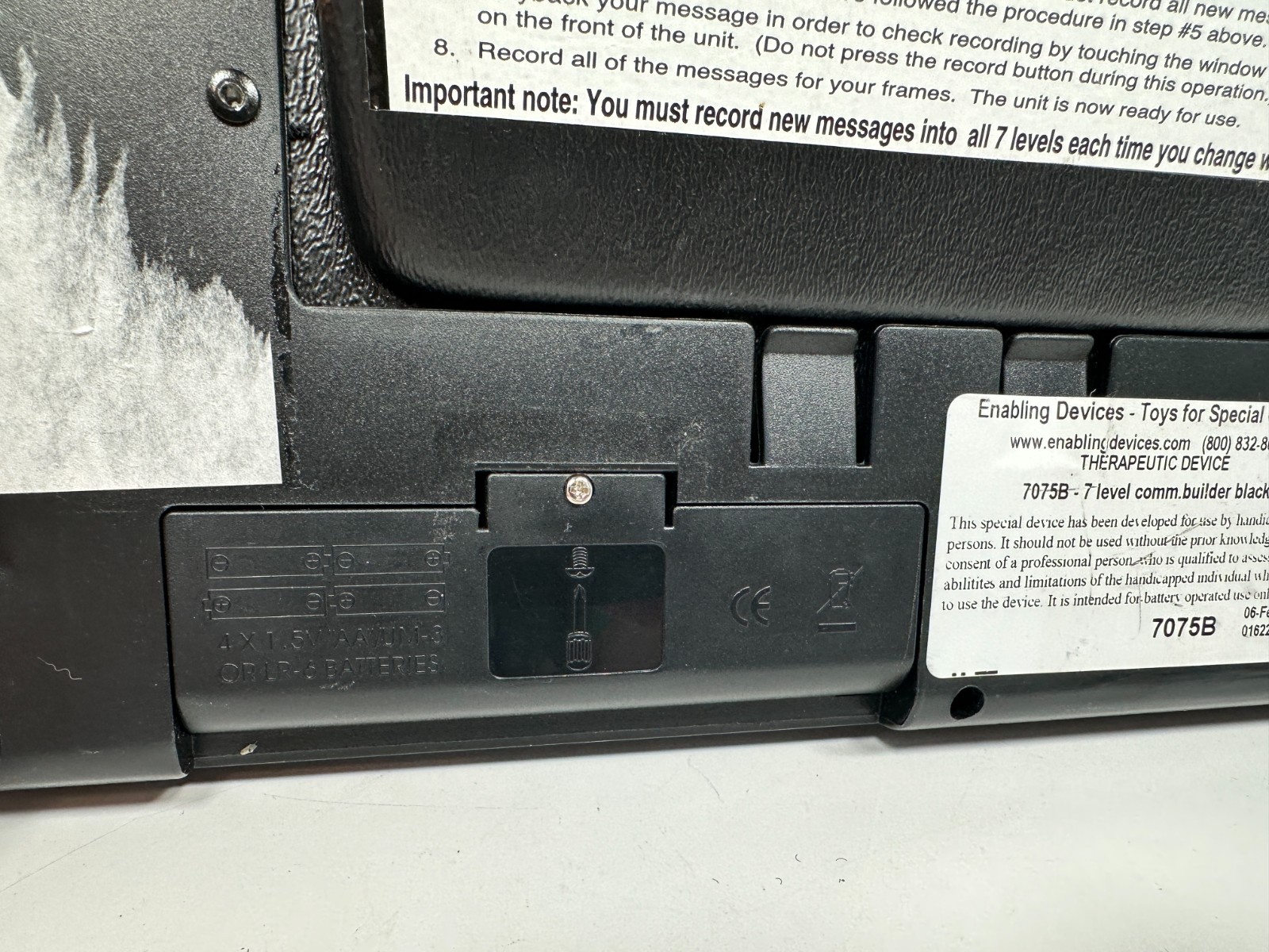 Enabling Devices 7075 Black On-the-Go 7 Level Communicator Builder Untested
