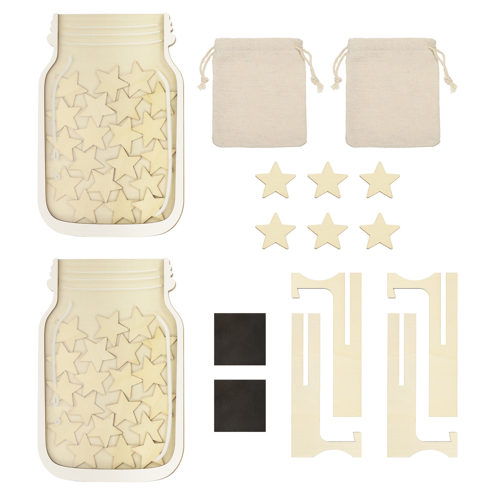 2 Pack Reward Jar Star Jar Reward Chart for , Wood Color