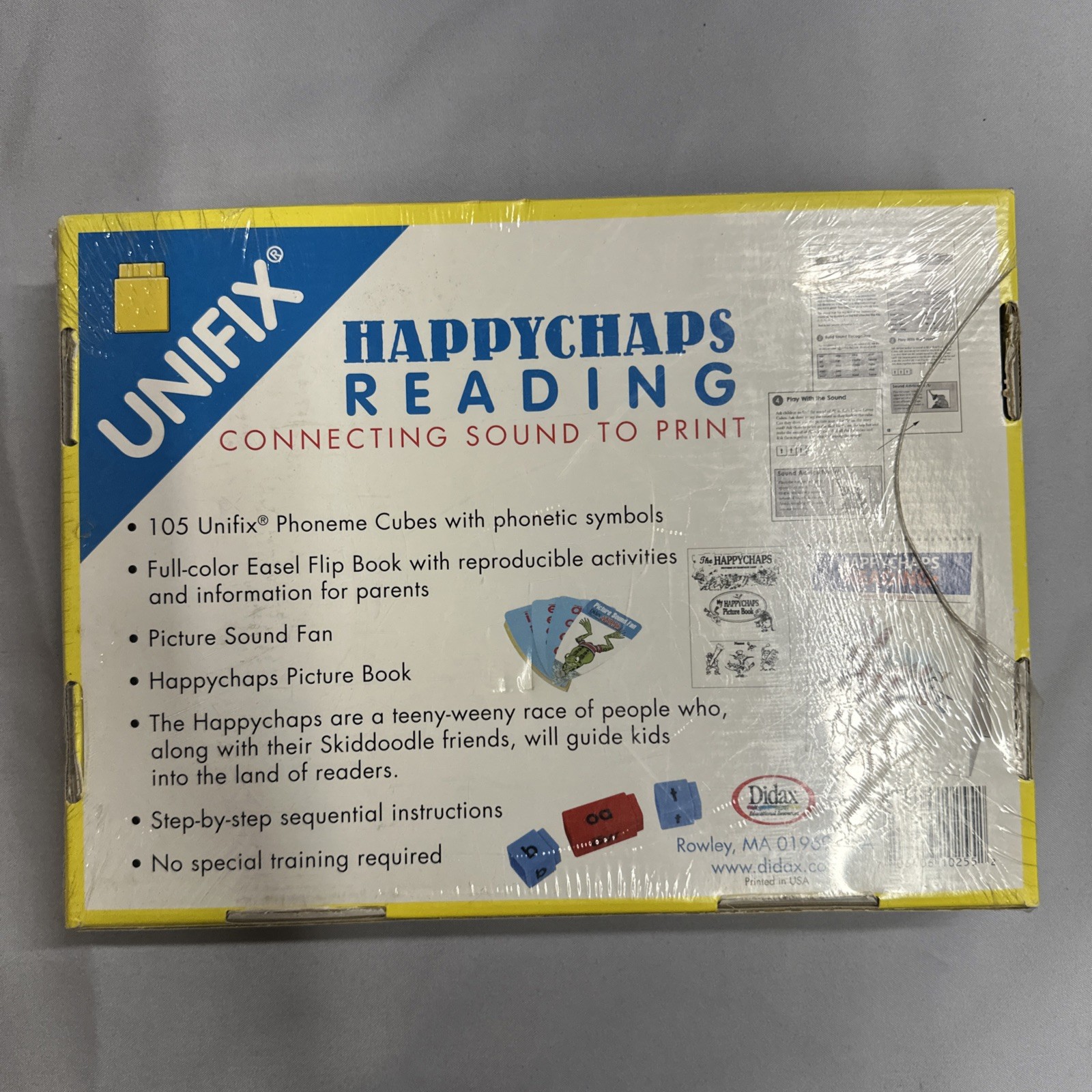 VTG Unifix Happychaps Reading Connecting Sound to Print Kit Didax 5-8 Sealed