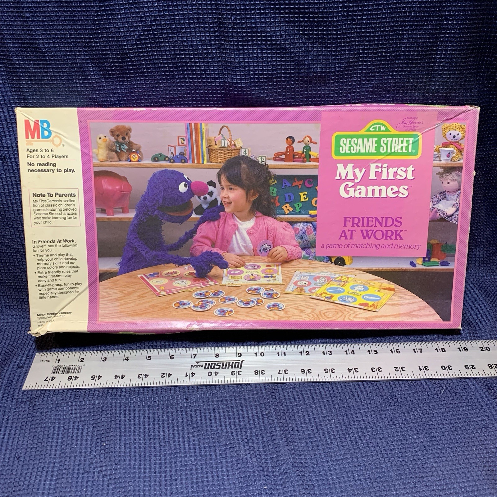Vintage 1986 Jim Hensons Sesame Street My First Games Friends At Work Complete