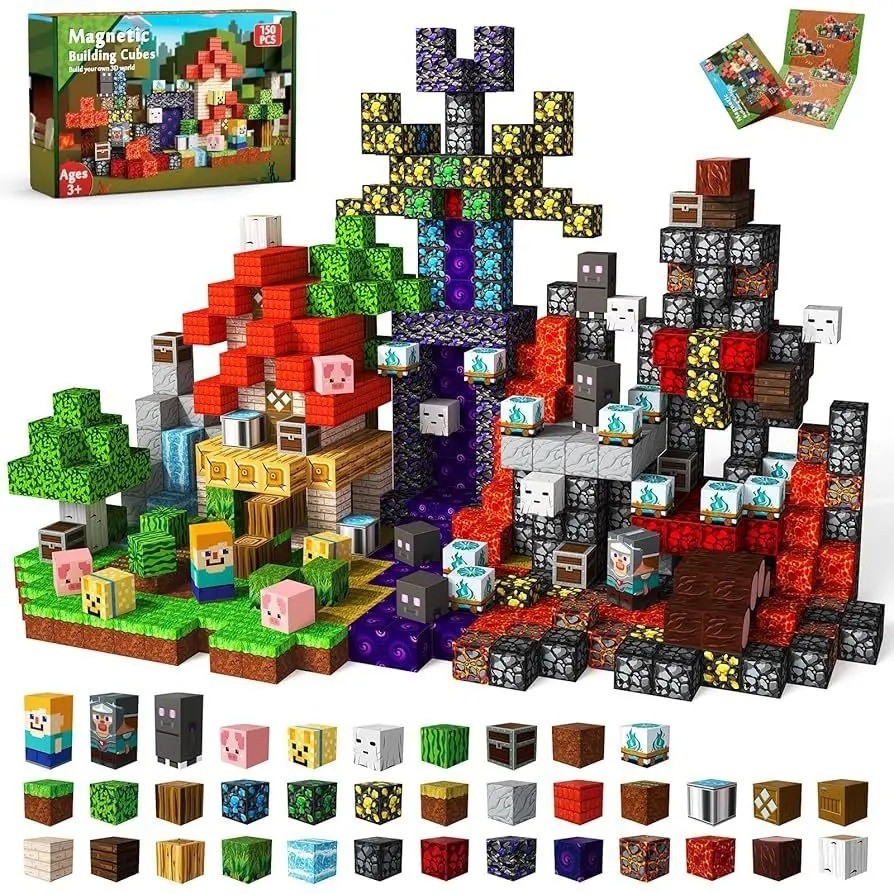 100PCS Magnetic Blocks Building Toy STEM Montessori Kids Ages 3-10 Set