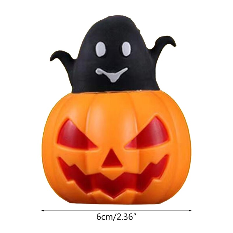 TPR Pumpkin Jumping Out Halloween Squeeze Pumpkin Toy for Autism