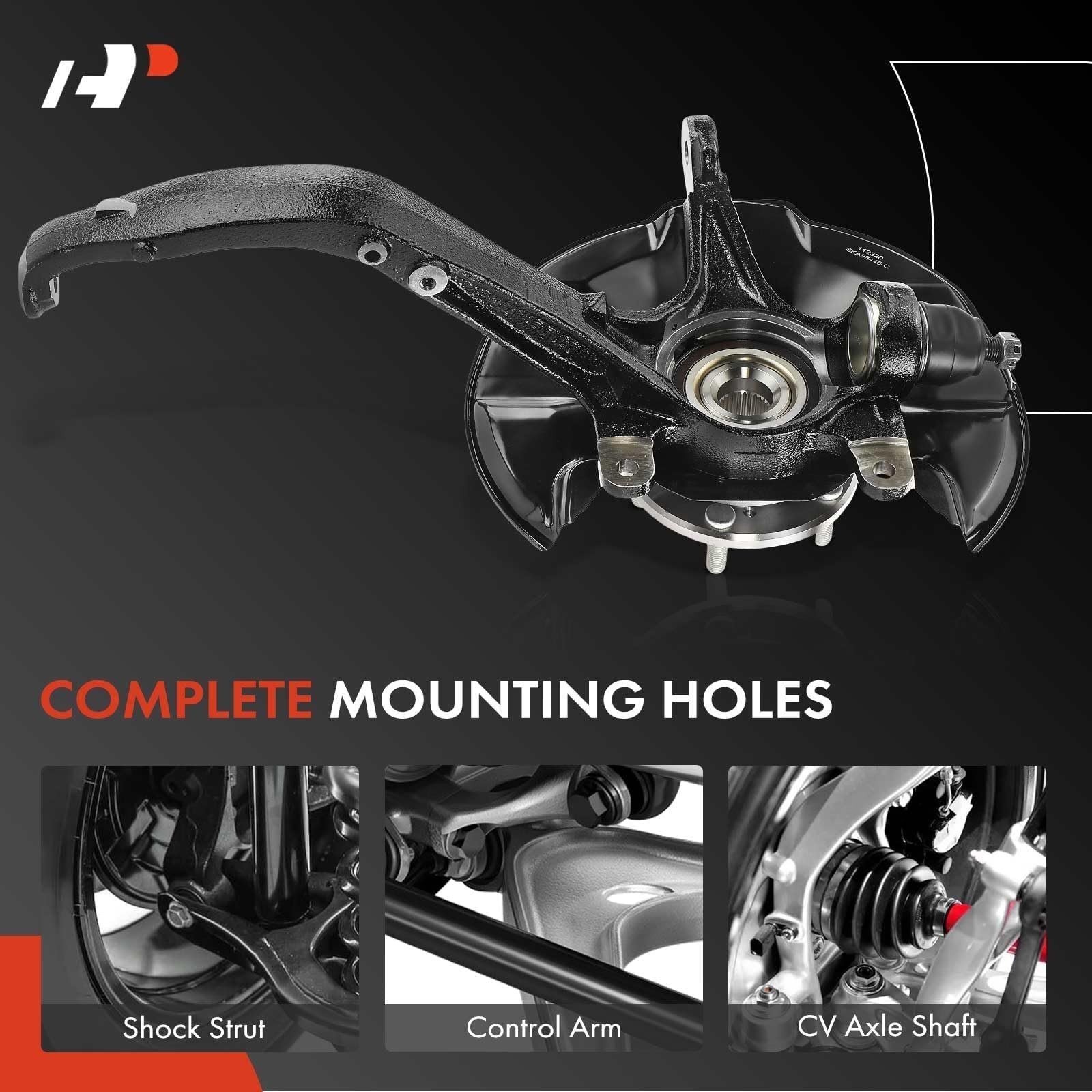 A-Premium Front Right Steering Knuckle & Wheel Bearing Hub Assembly Compatibl…