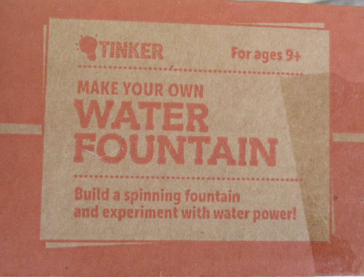 KiwiCo Tinker Crate STEM Make Your Own WATER FOUNTAIN Science Kit Educational