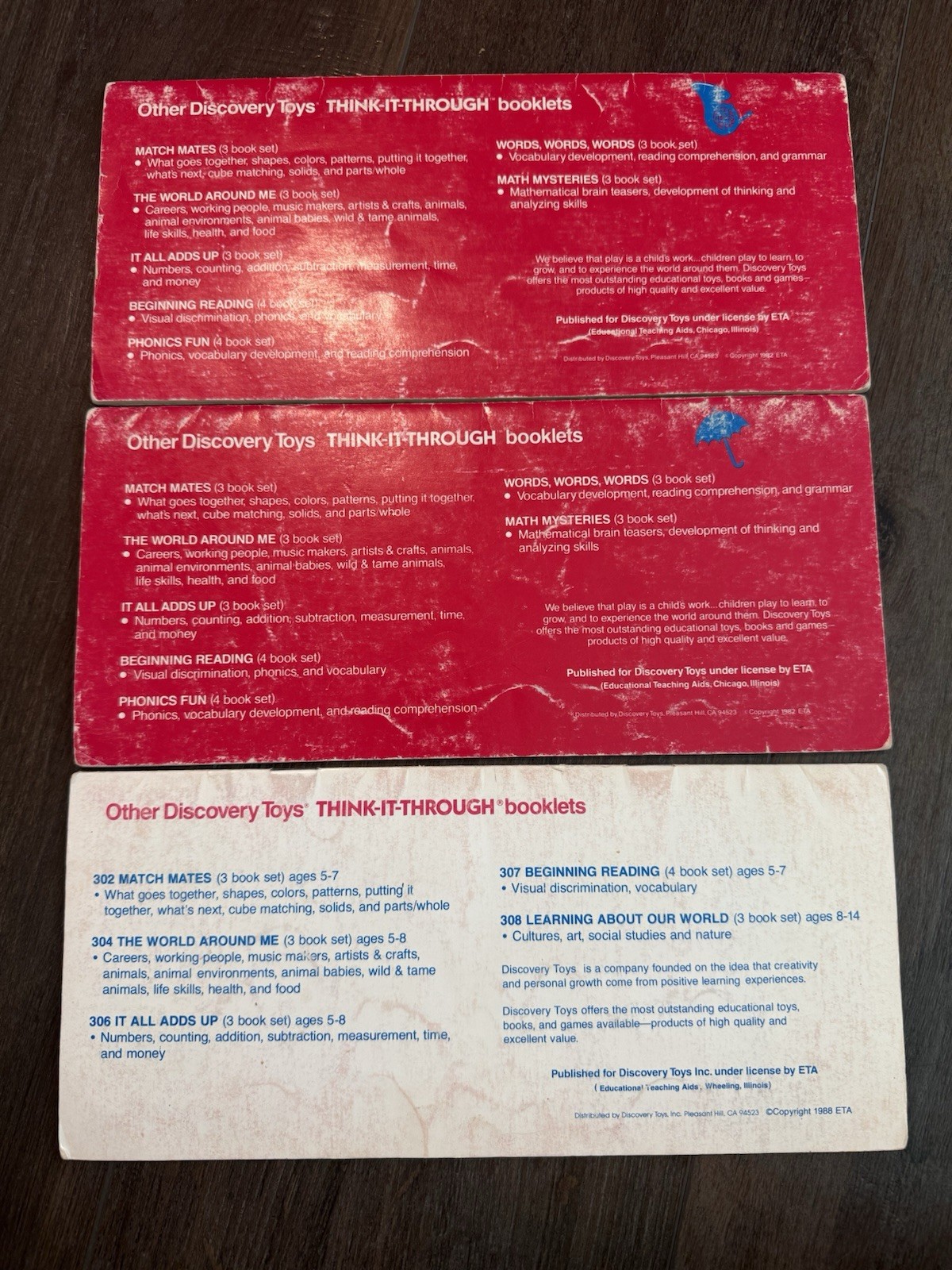Vintage Discovery Toys Think-It-Through Tiles w/ 3 Booklets 1978