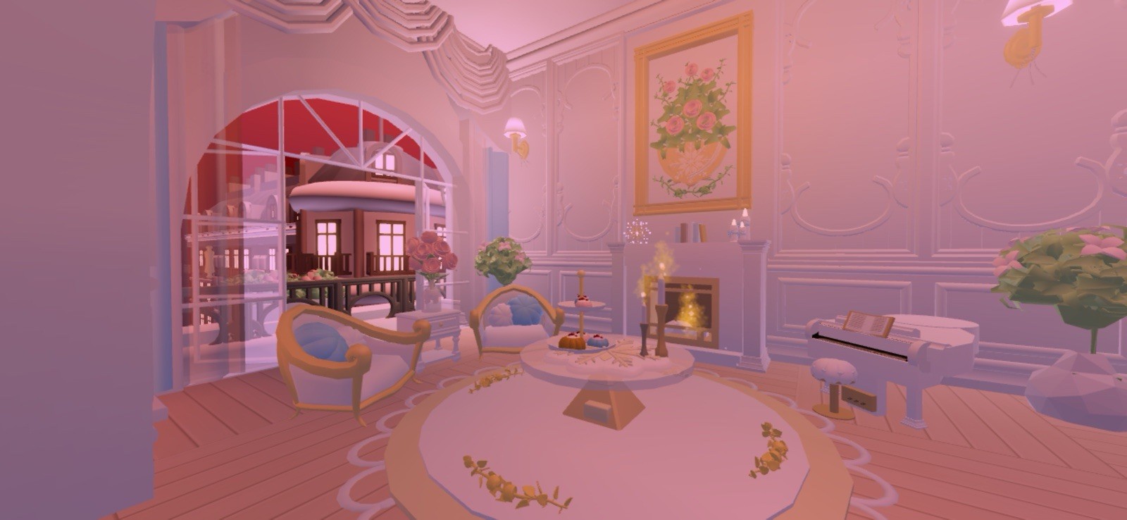 Paris Eiffel Tower Themed Ver 2 Suite Apartment- Glitch House ❤️ Adopt Me Home