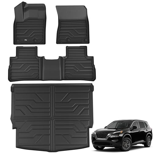 KARPAL Floor Mats for Nissan Rogue 2021-2025 2026 (Not for Sport), TPE Rubber