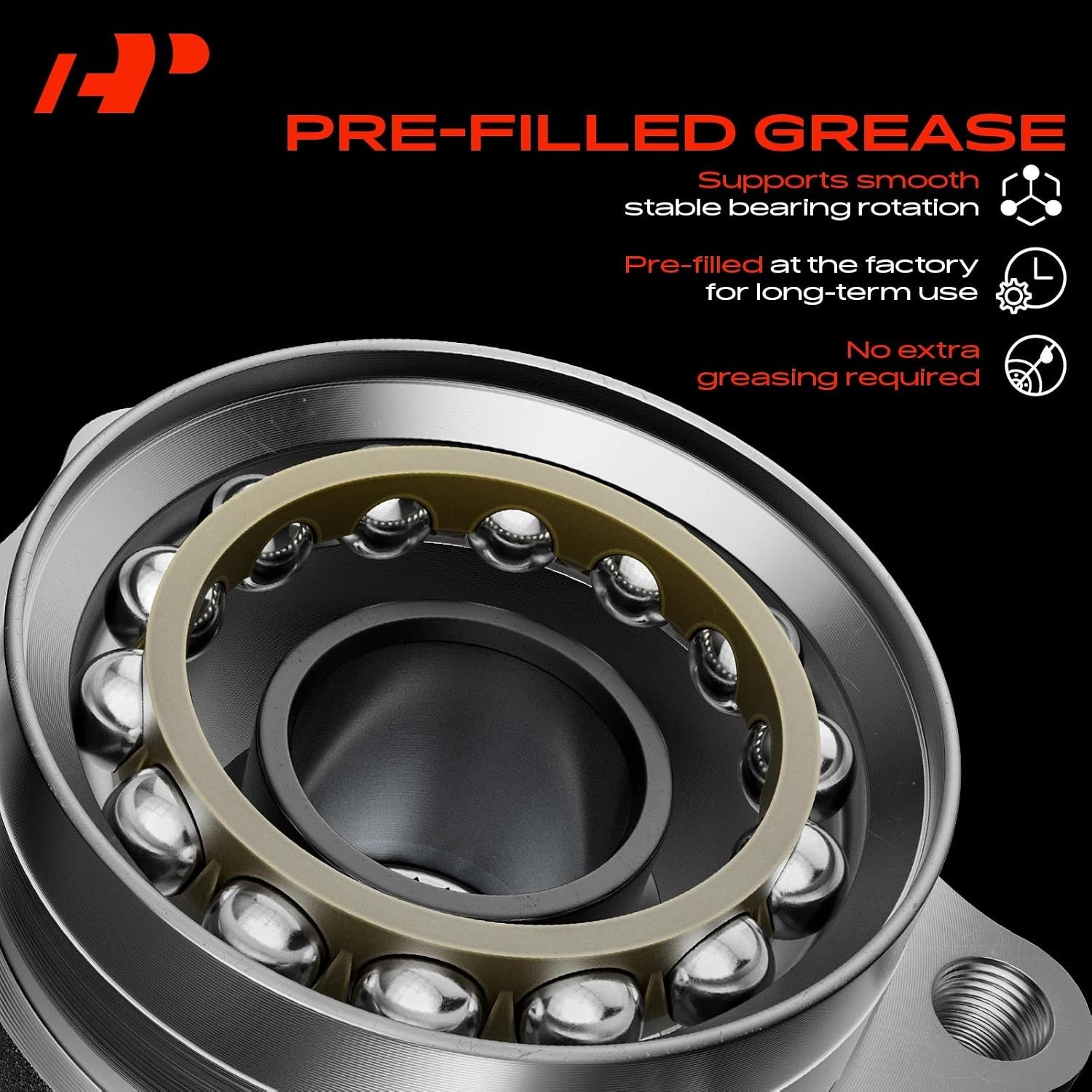 A-Premium Front Left Steering Knuckle Wheel Bearing Hub Mitsubishi