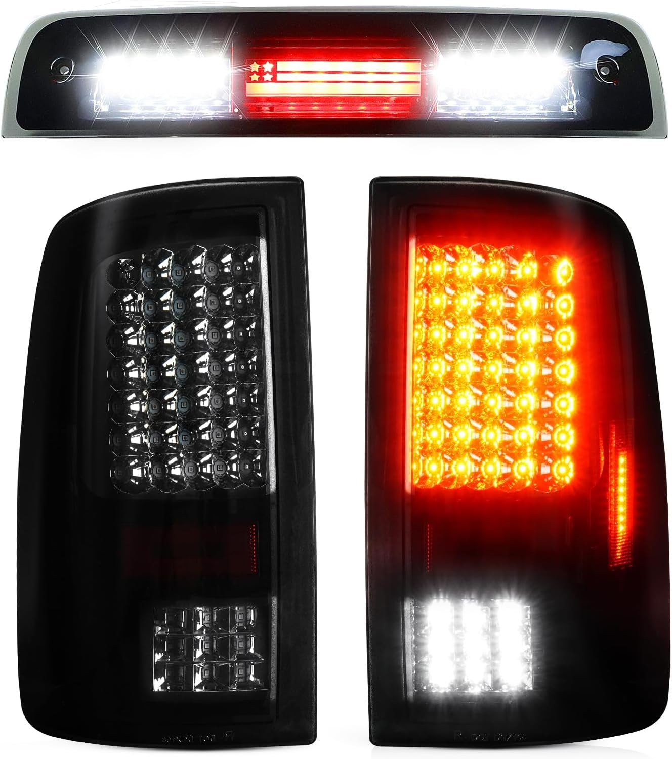 LED Tail Lights 3rd Brake Dodge Ram 1500-3500 2009-2018