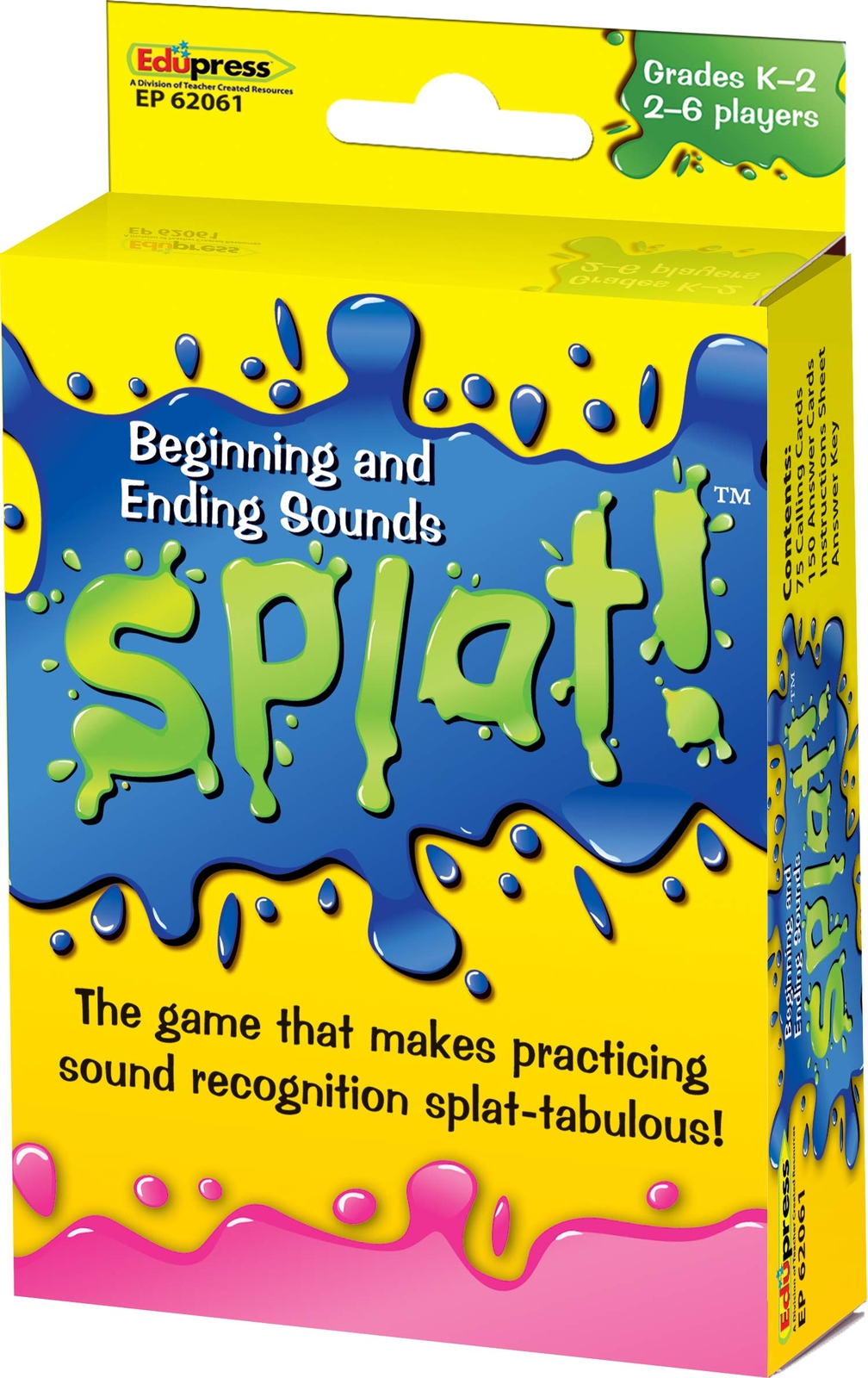 Beginning and Ending Sounds Splat Game Educational Fun for Kids 2 to 6 Players