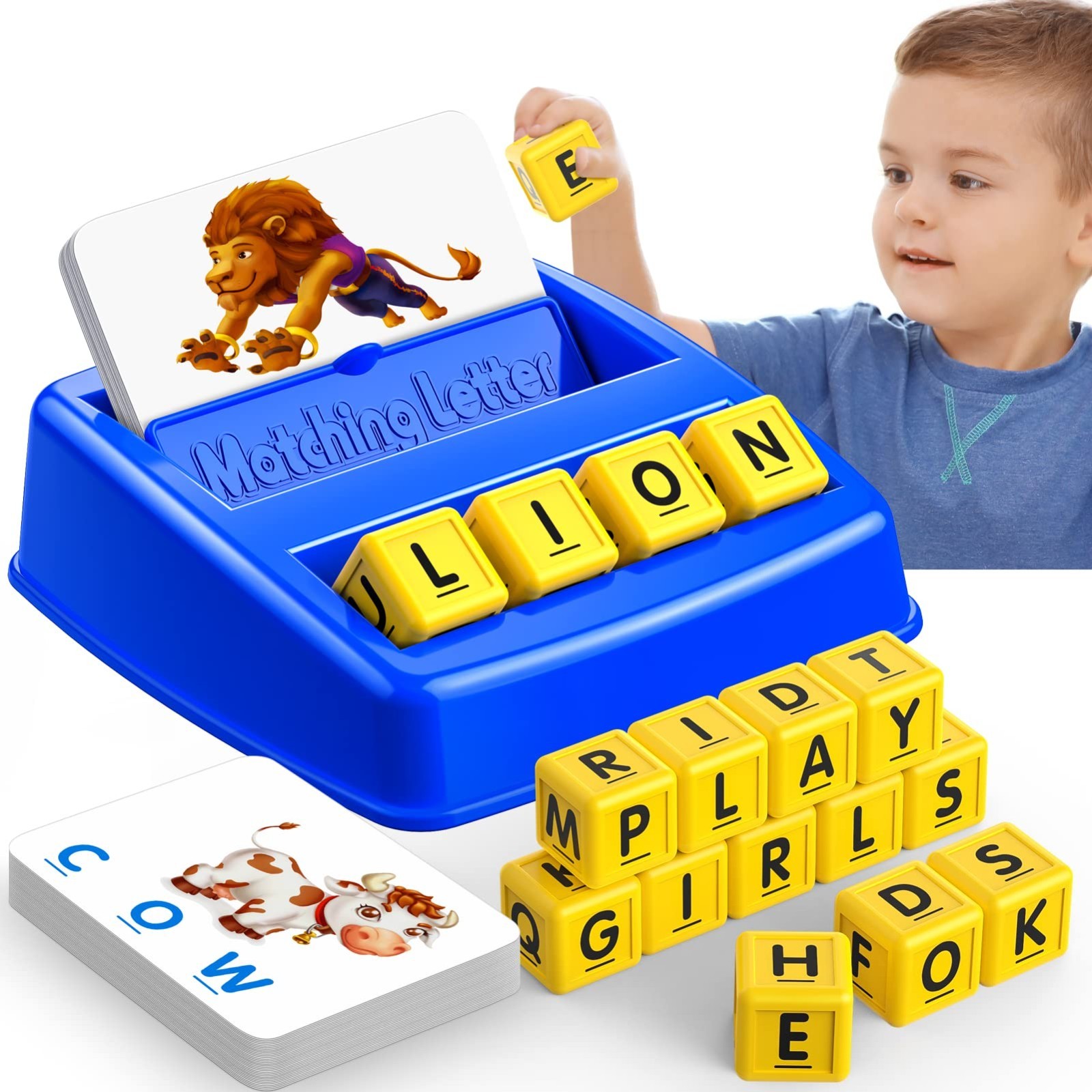 Educational Matching Letter Game for Kids 3-8, Fun Learning Toys, Birthday & Eas