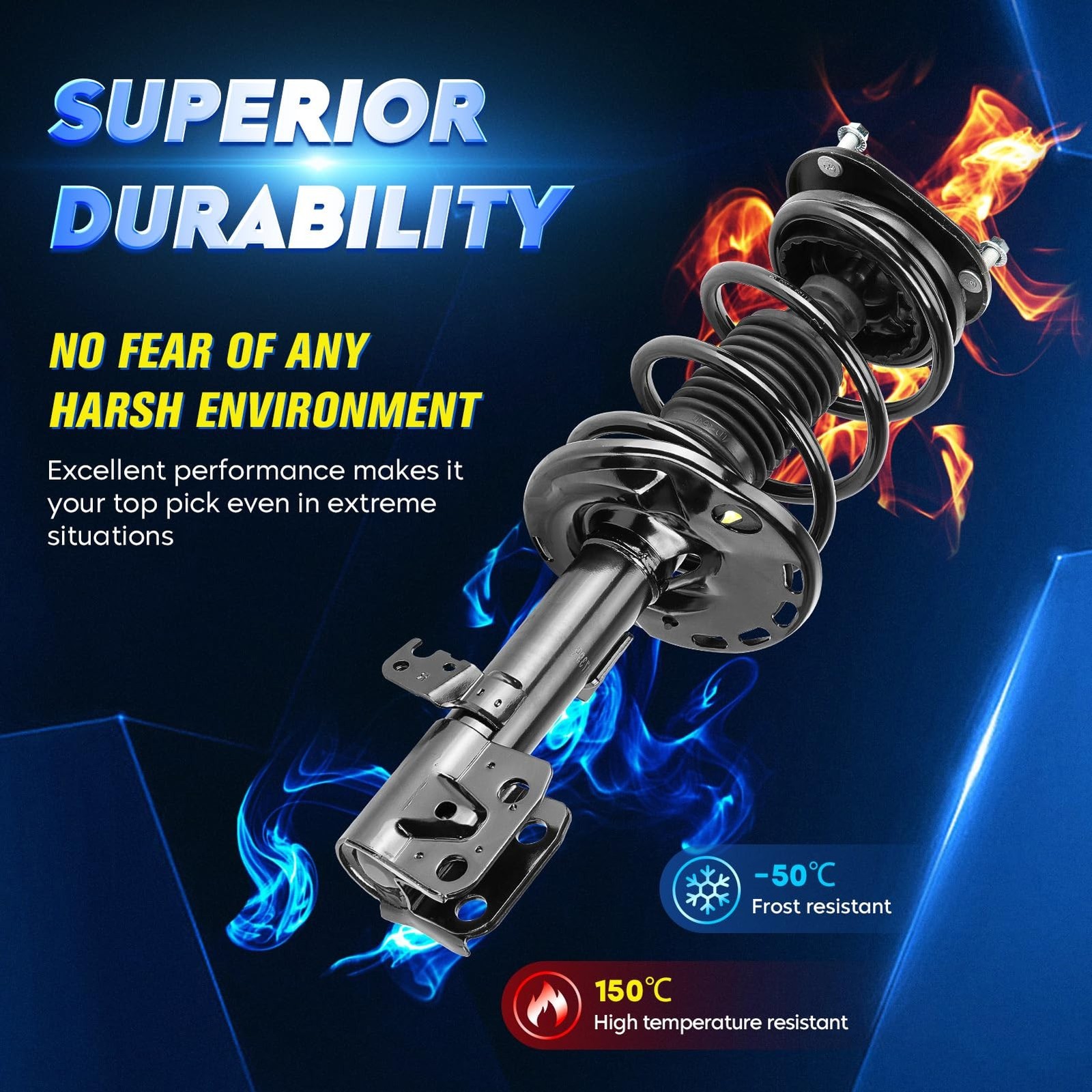 Front Strut Shock Assembly w/Coil Spring for Toyota Corolla 2014-2018, 2019 1…
