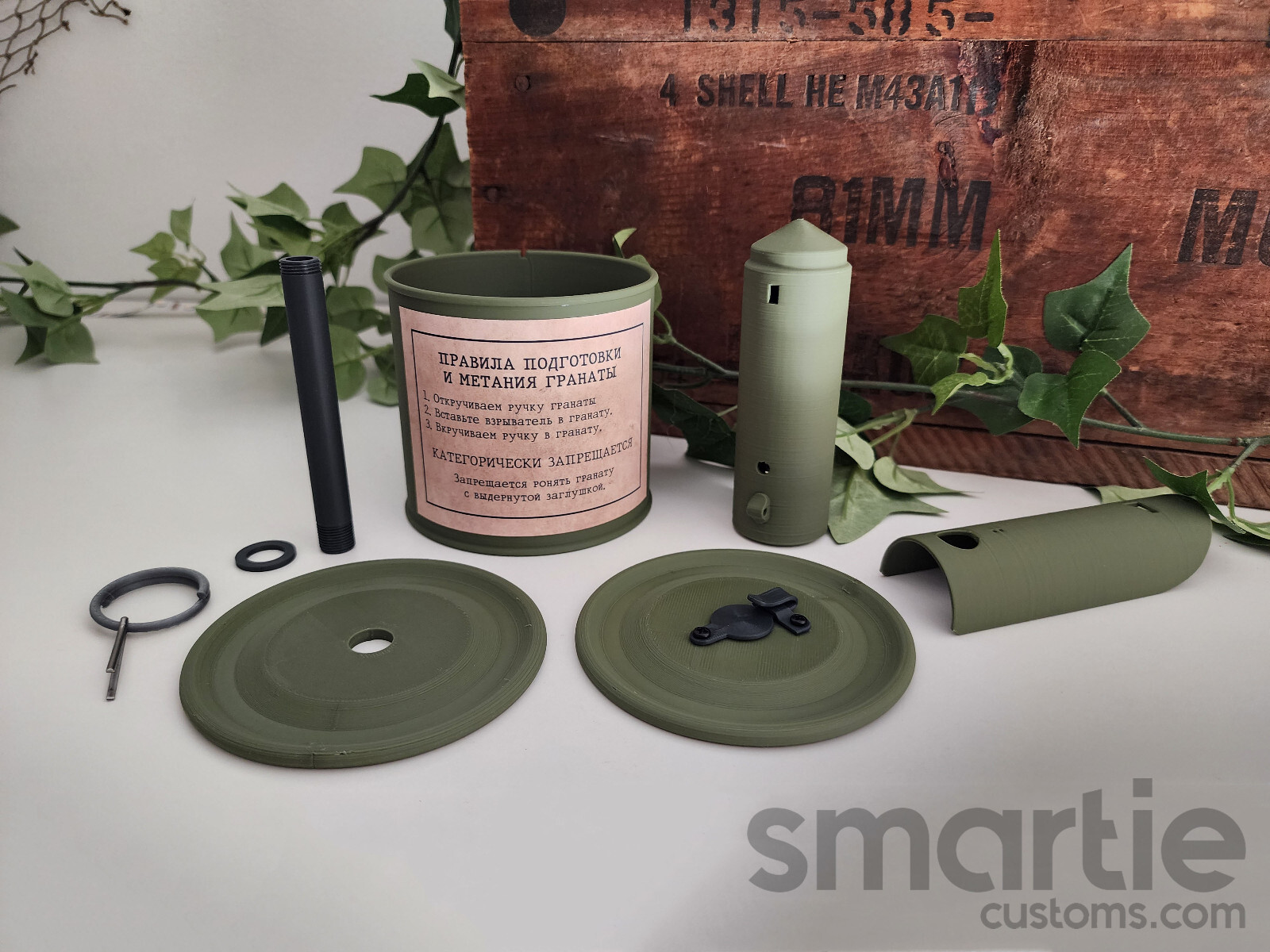 DUMMY WW2 RPG-40 Soviet Anti-Tank Grenade – Accurate Size Plastic Replica