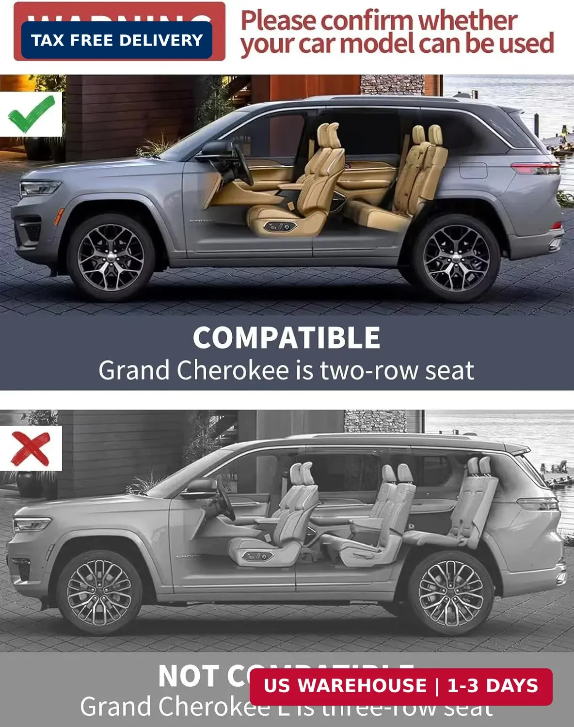 in-Channel Window Rain Guards Fit for Jeep Grand Cherokee (Not for L) 2022-2025,