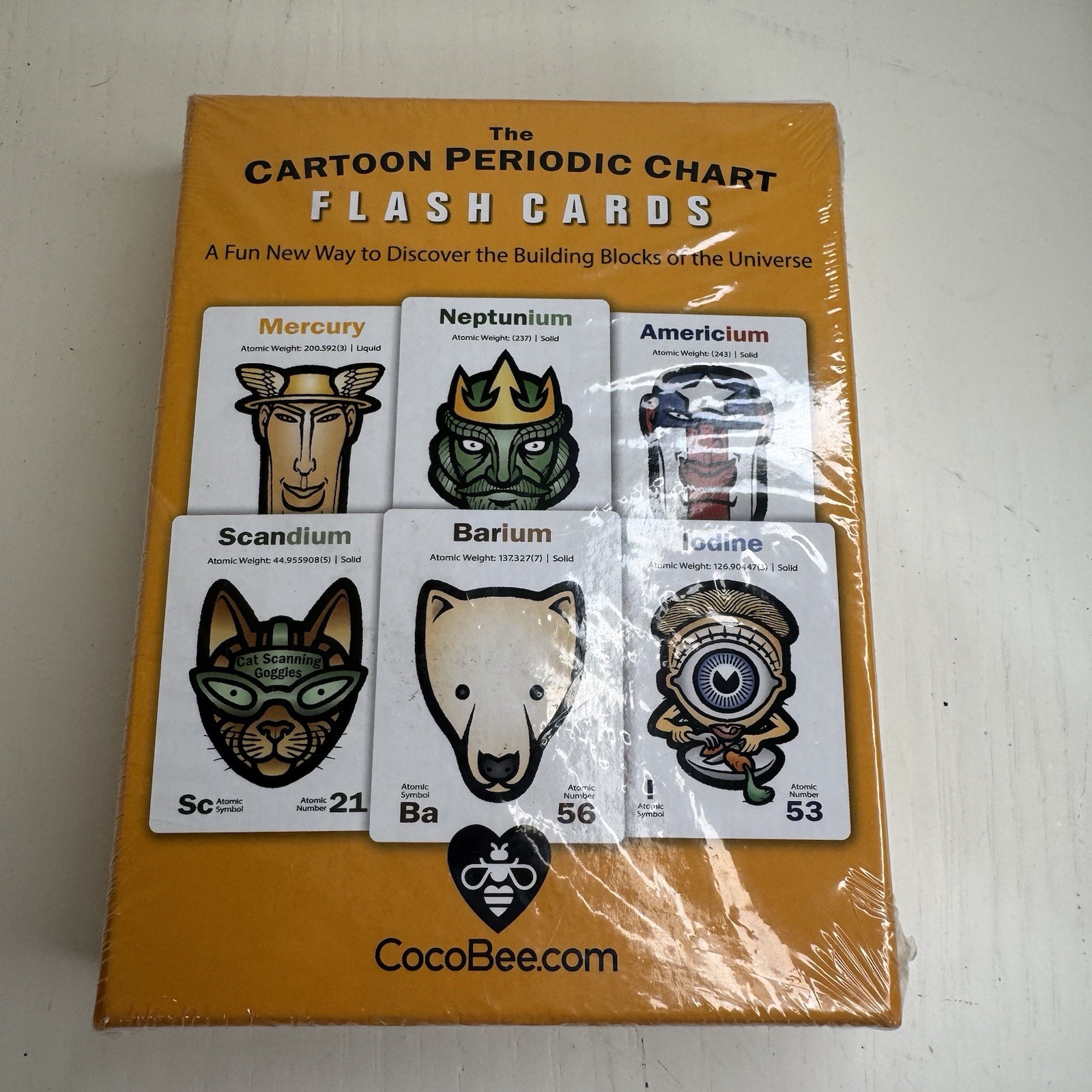 The Cartoon Periodic Chart Arts Educational Flash Cards New Sealed Cocobee