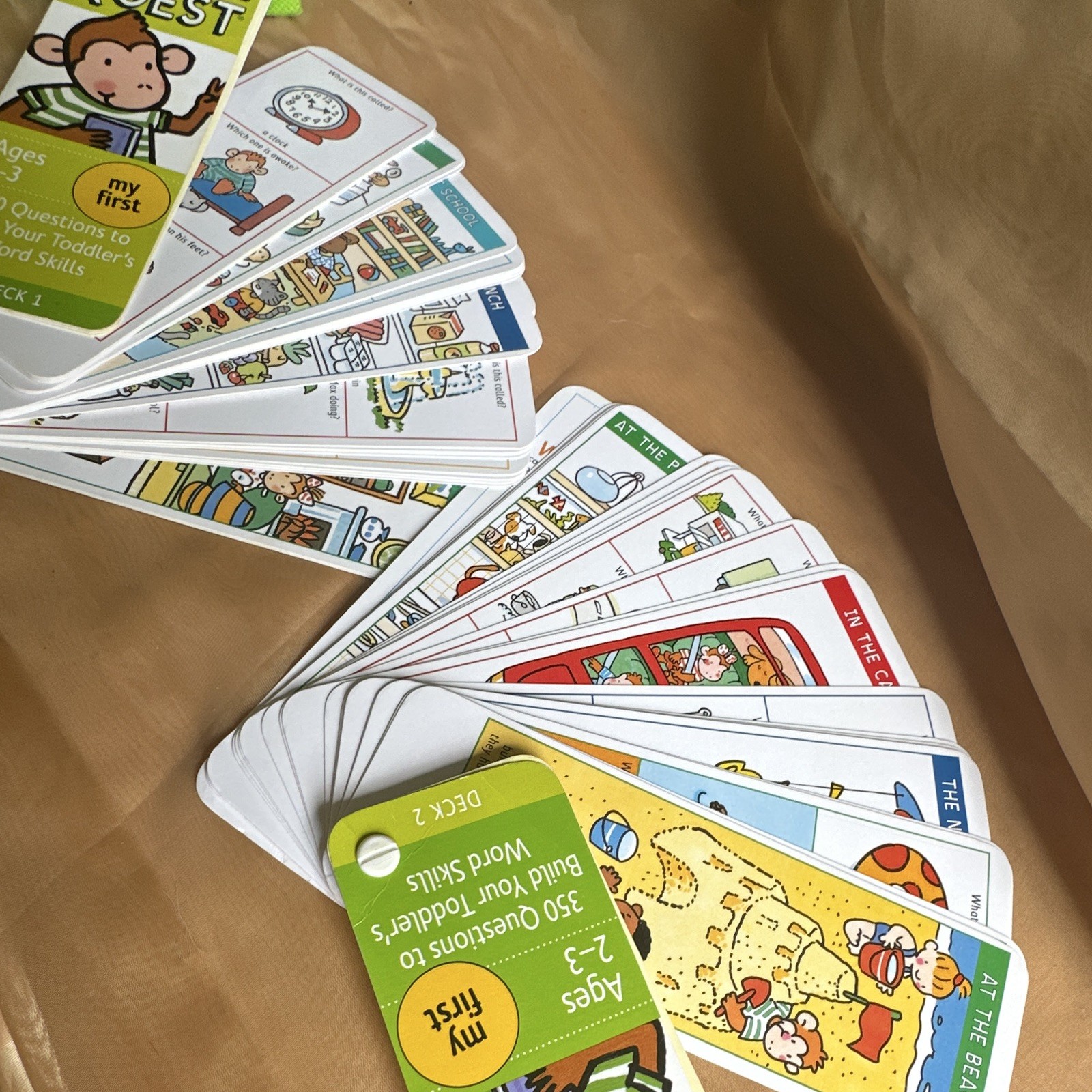 Brain Quest My First Brain Quest Ages 2-3 Word Skills Flash Cards Decks 1-2 Case