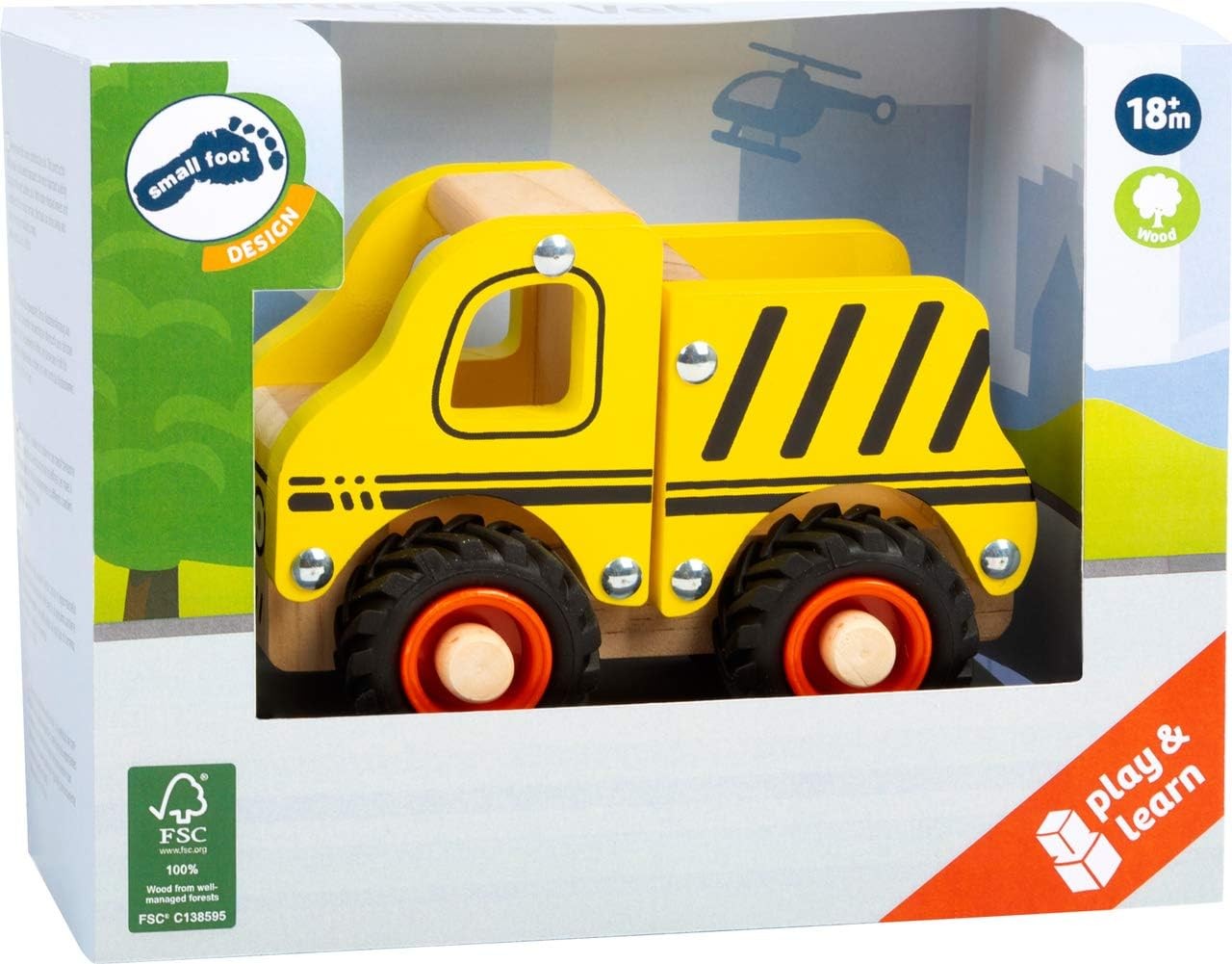 Small Foot 11096 Construction site Vehicle Made of Wood for Children 18 Months a