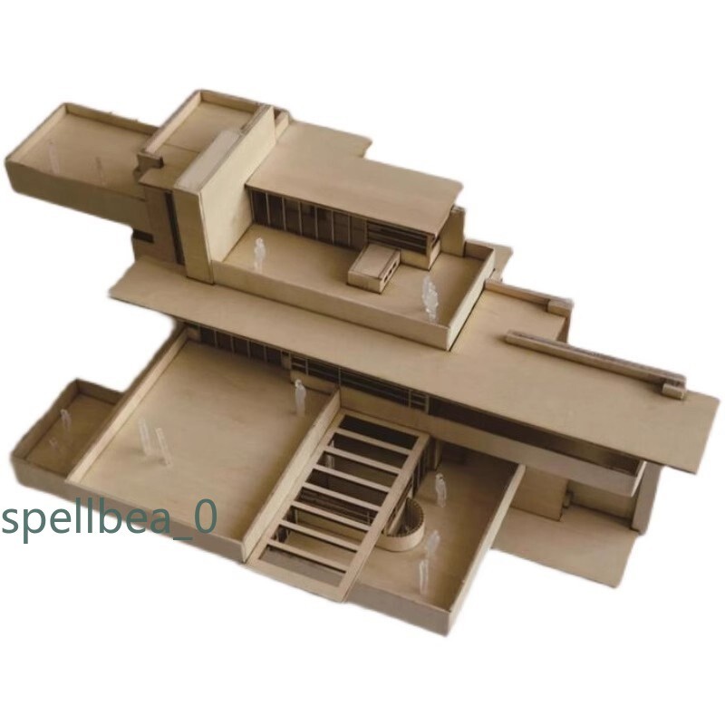 1:75 1:100 Villa 3D Wooden DIY Building Model Kits Assembly Kits Set Toys Gift