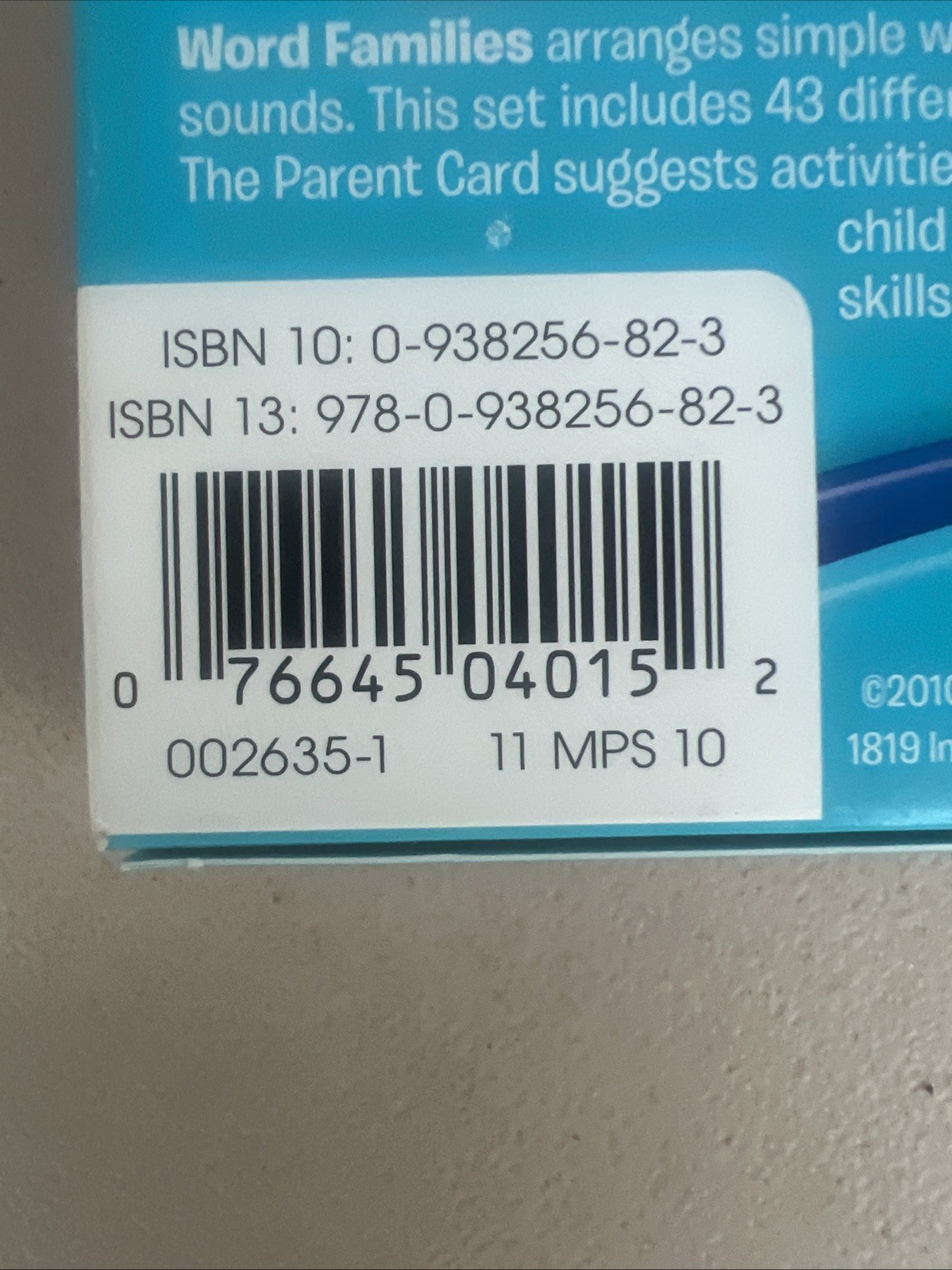 School Zone – Word Families Flash Cards – Ages 4 and Up, 0938256823