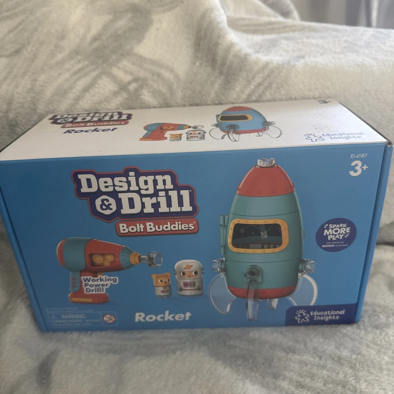 Educational Insights Design & Drill Bolt Buddies Rocket Take Apart Toy new