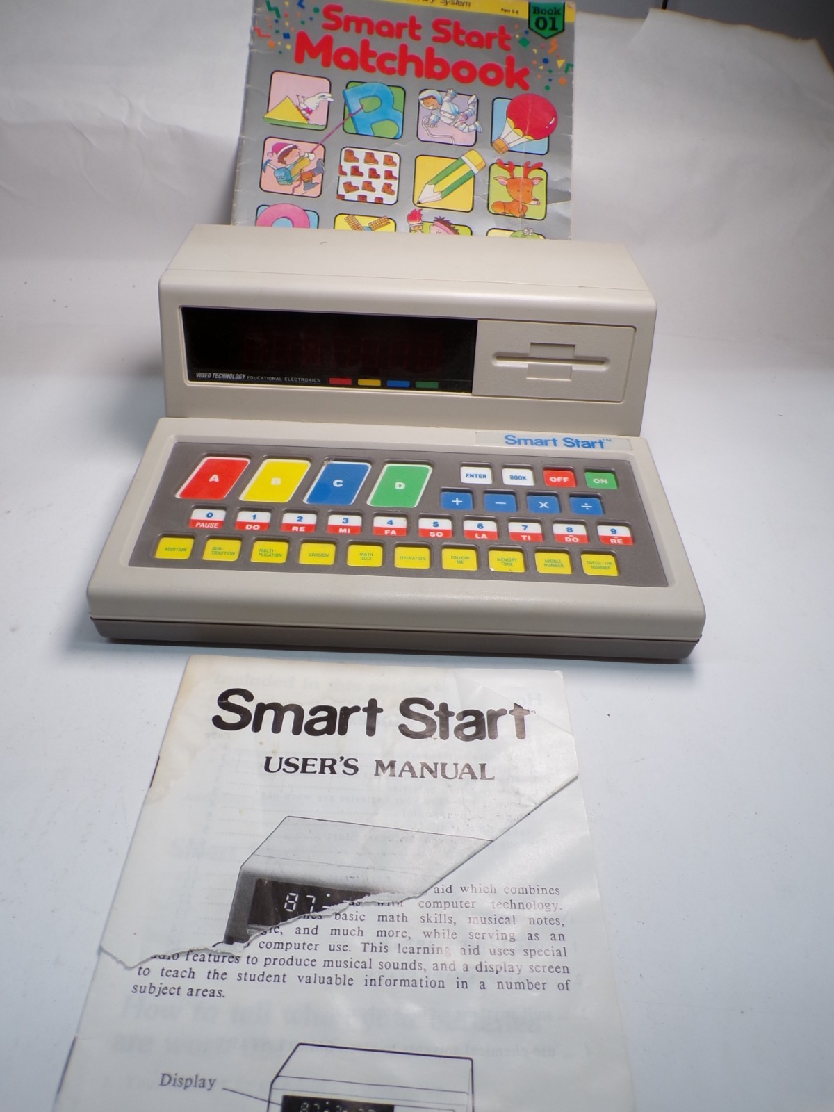 VTG Smart Start Educational Math Electronic Computer TESTED Manual and Book