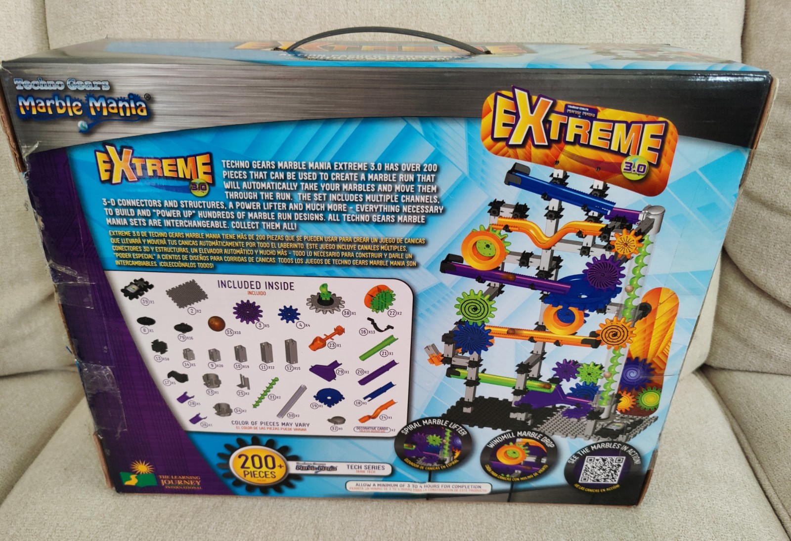 Extreme Marble Mania 3.0- ACTION PACKED MARBLE MAZE WITH POWER LIFTER with Box