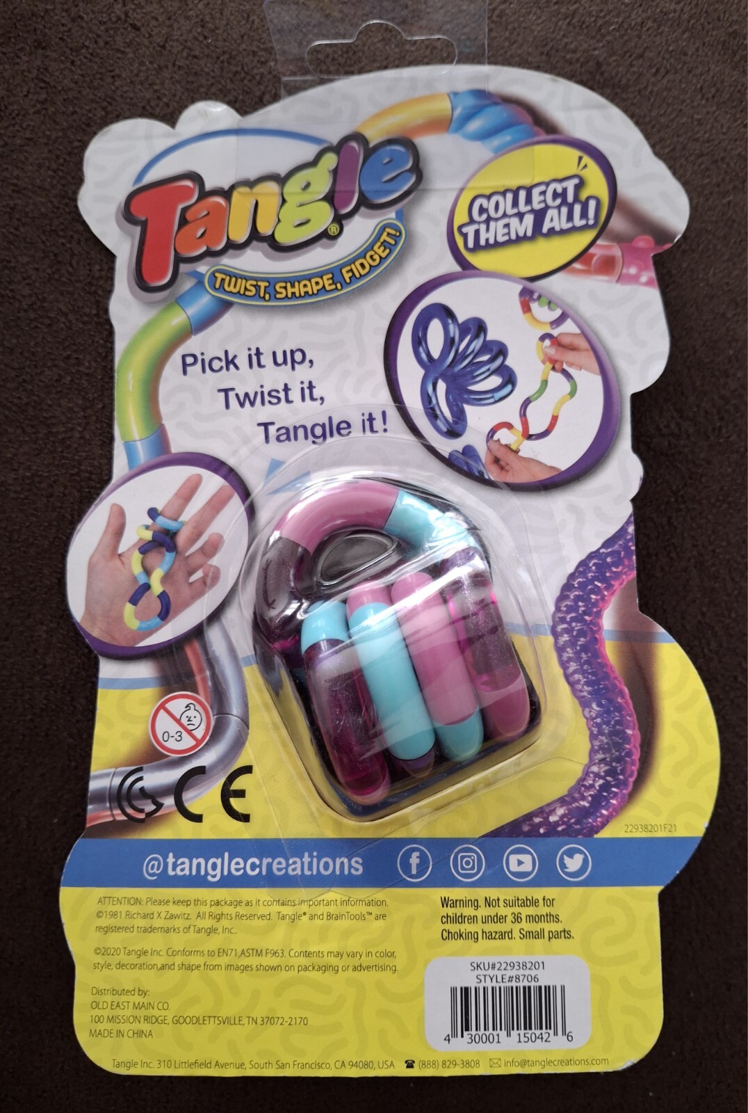 NEE Tangle Fidget Stress ADHD Autism Sensory Toy Twist Shape