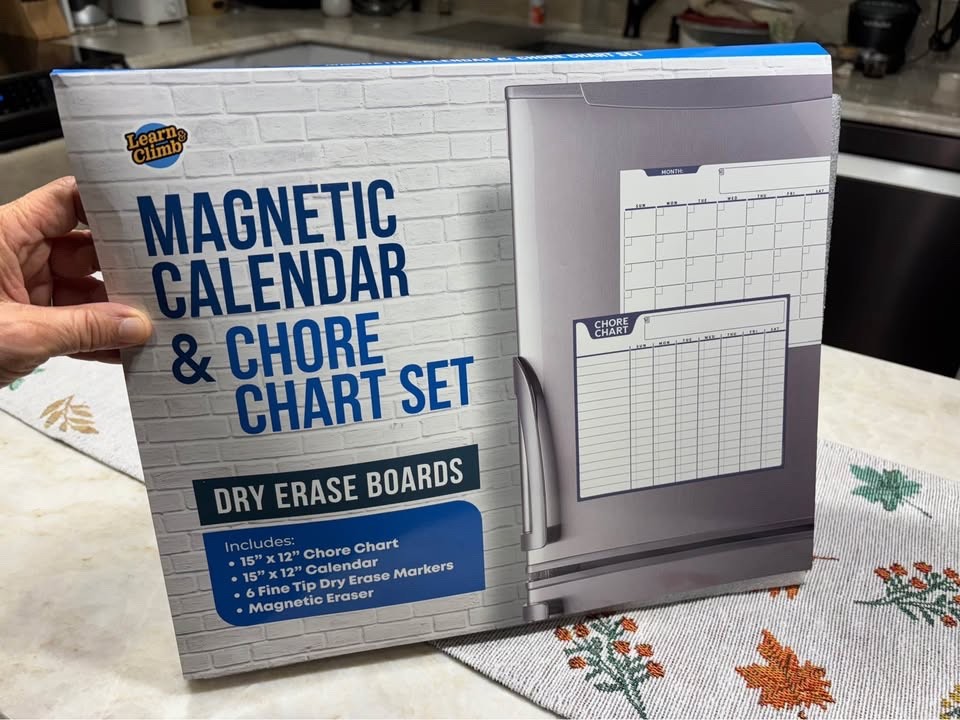 Magnetic Calendar and Chore Chart Set – includes 6 markers!