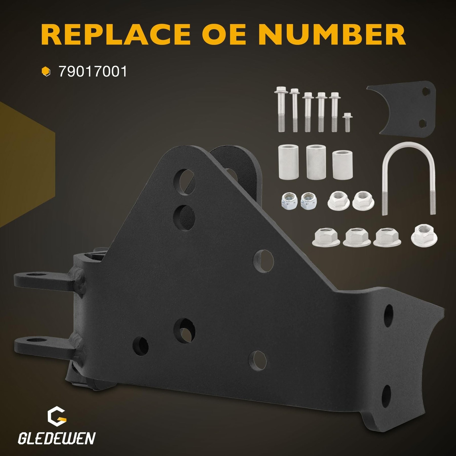 Front Track Bar Relocation Bracket, Compatible with 2007-2018 Jeep Wrangler J…