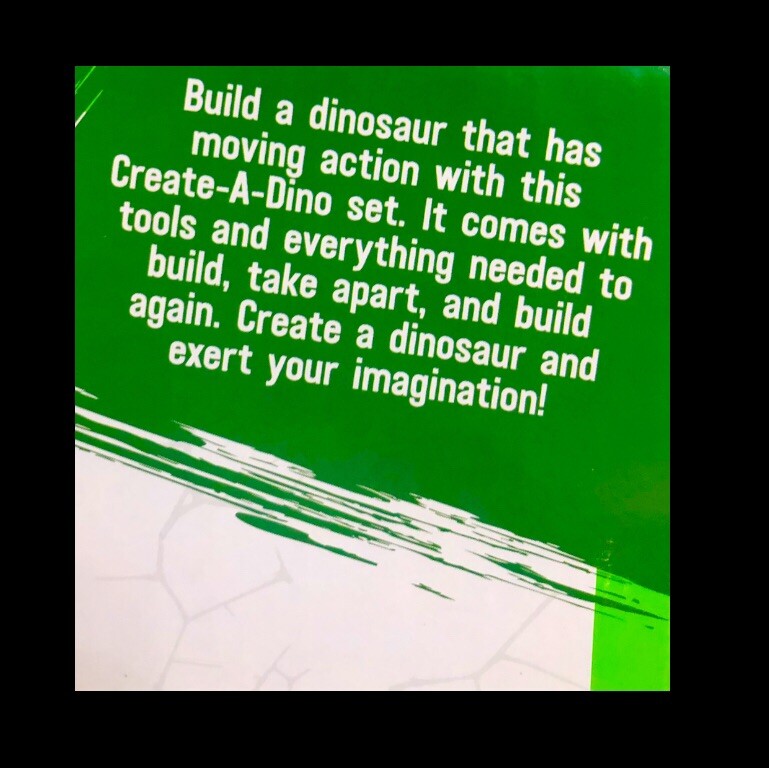 61pc STEM Create A Dinosaur,w Power Drill:Long Neck,triceratops,DIS’/ASSEMBLE