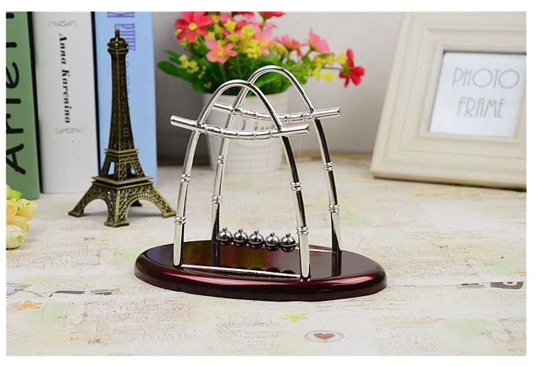 Newtons Cradle Ball Pendulum Science Physics Toys Experiment Kids Office Desk