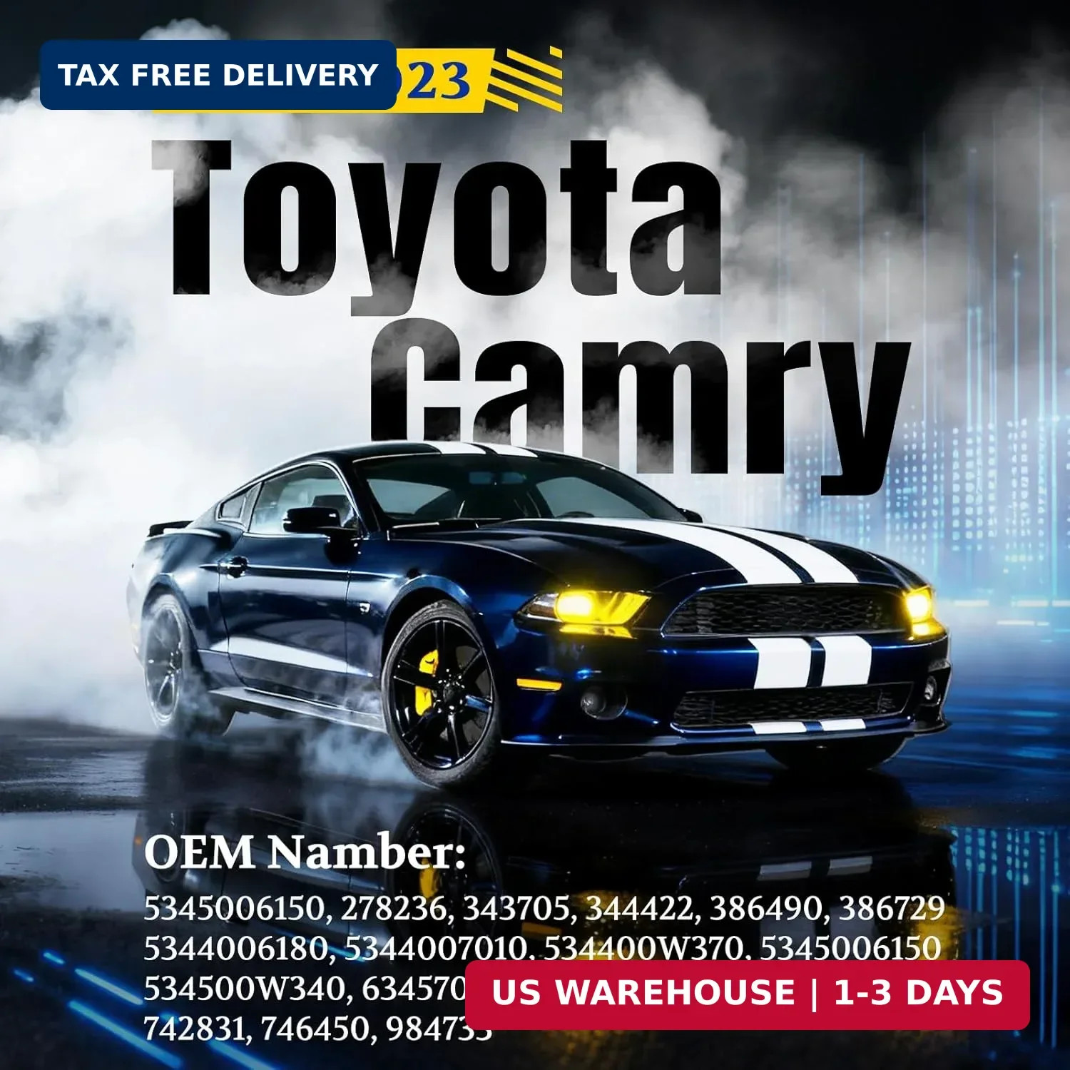 ARANA Hood Struts Lift Support for Toyota Camry 2018-2023, Front Bonnet Shocks F