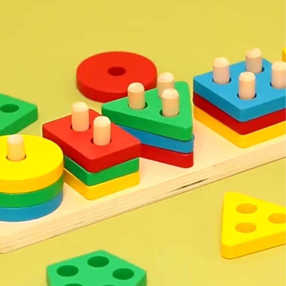 Gift Montessori Wooden Sensory Toys for Toddlers Age 1-3 Educational Puzzle
